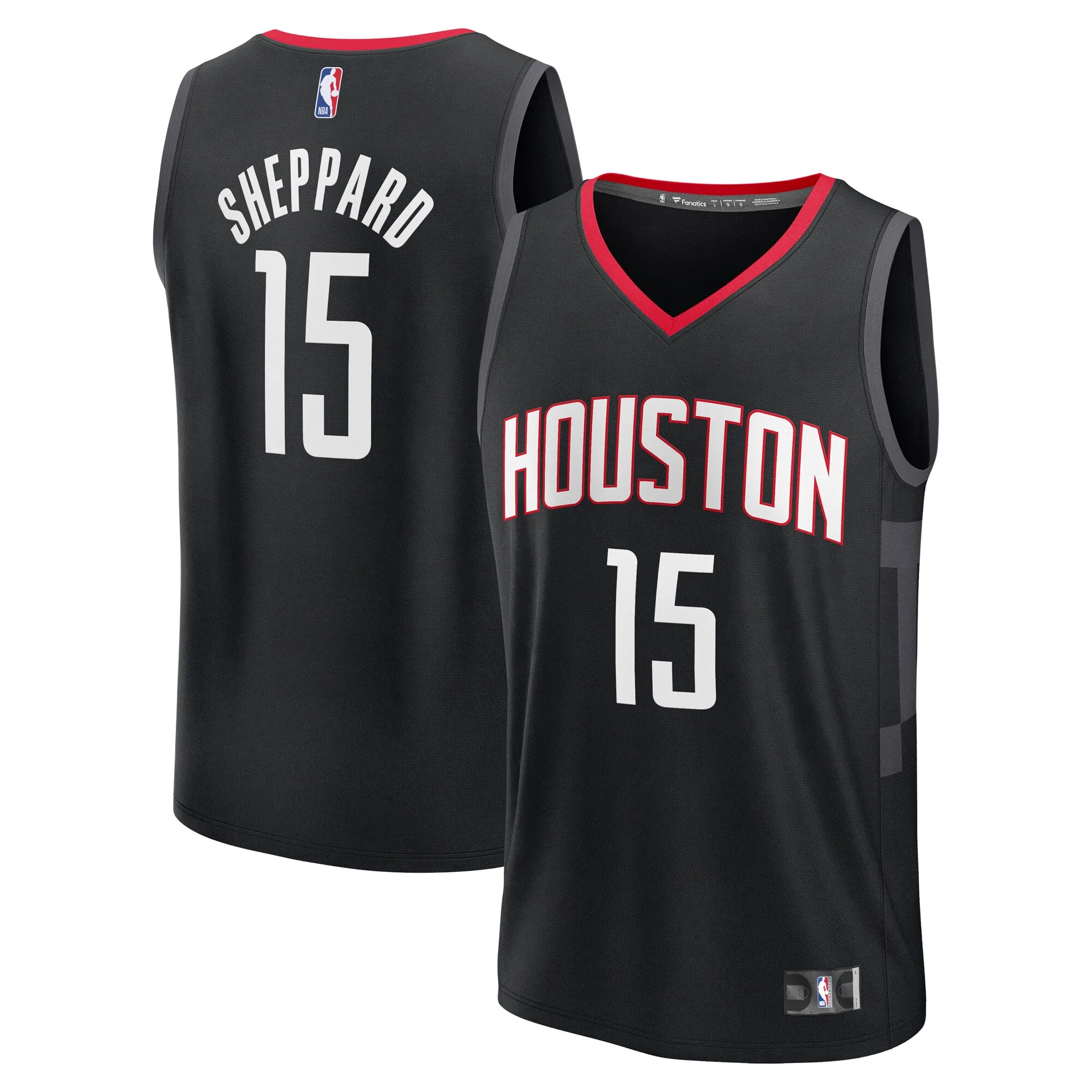 Reed Sheppard Houston Rockets Fanatics Fast Break Replica Player Jersey - Statement Edition - Black