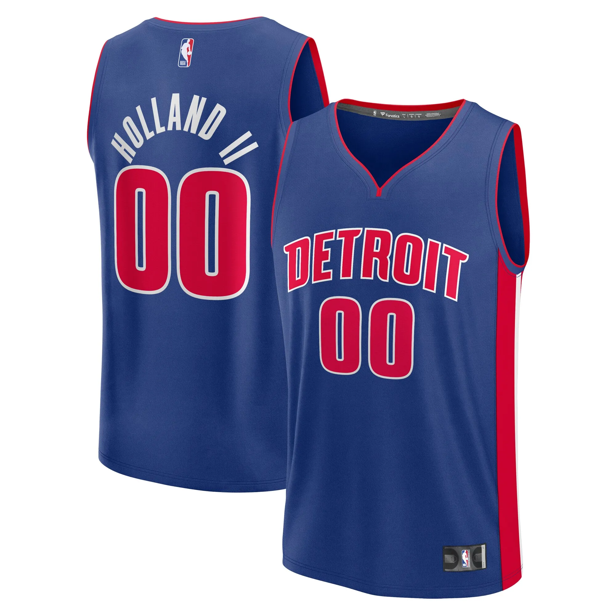 Ron Holland II Detroit Pistons Fanatics Fast Break Replica Player Jersey - Icon Edition - Blue