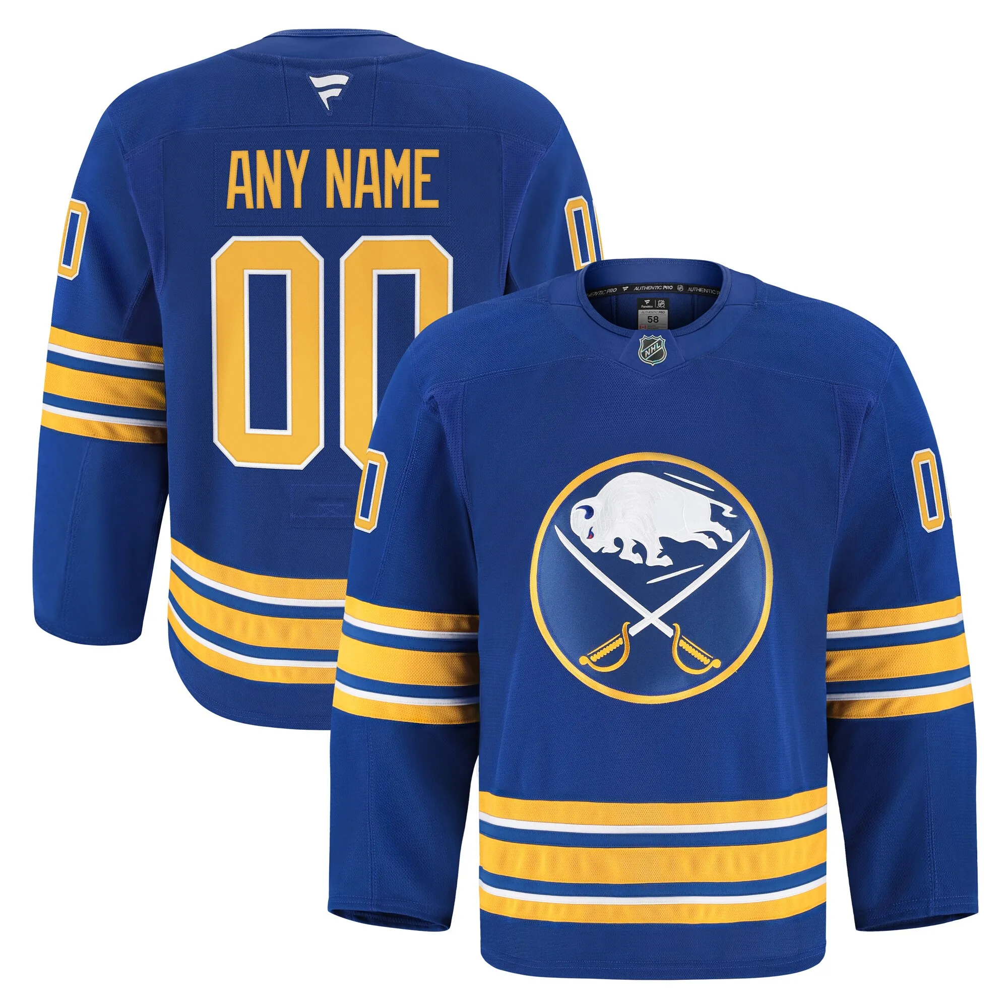 Buffalo Sabres Fanatics Home Authentic Pro Custom Jersey - Royal