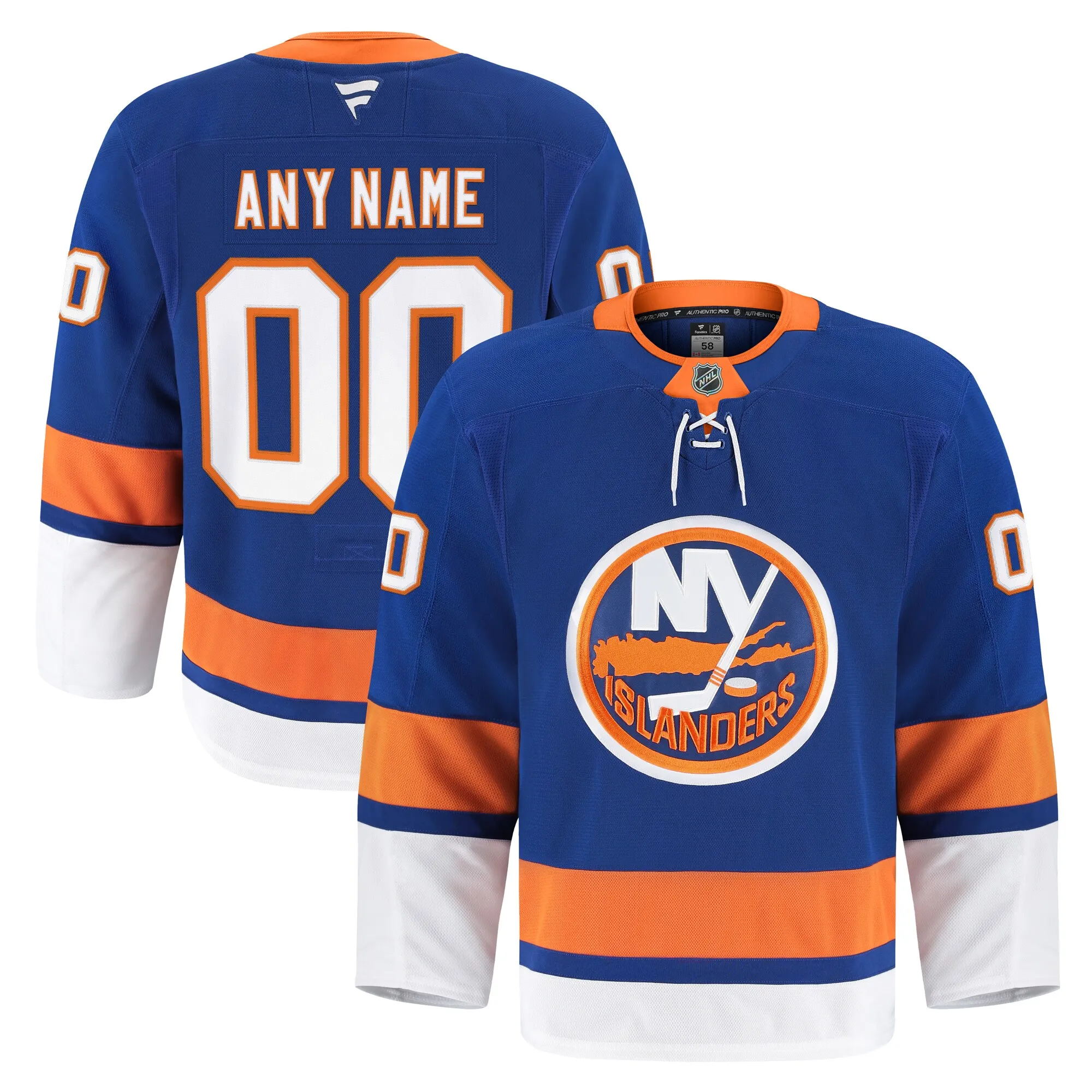 New York Islanders Fanatics Home Authentic Pro Custom Jersey - Royal