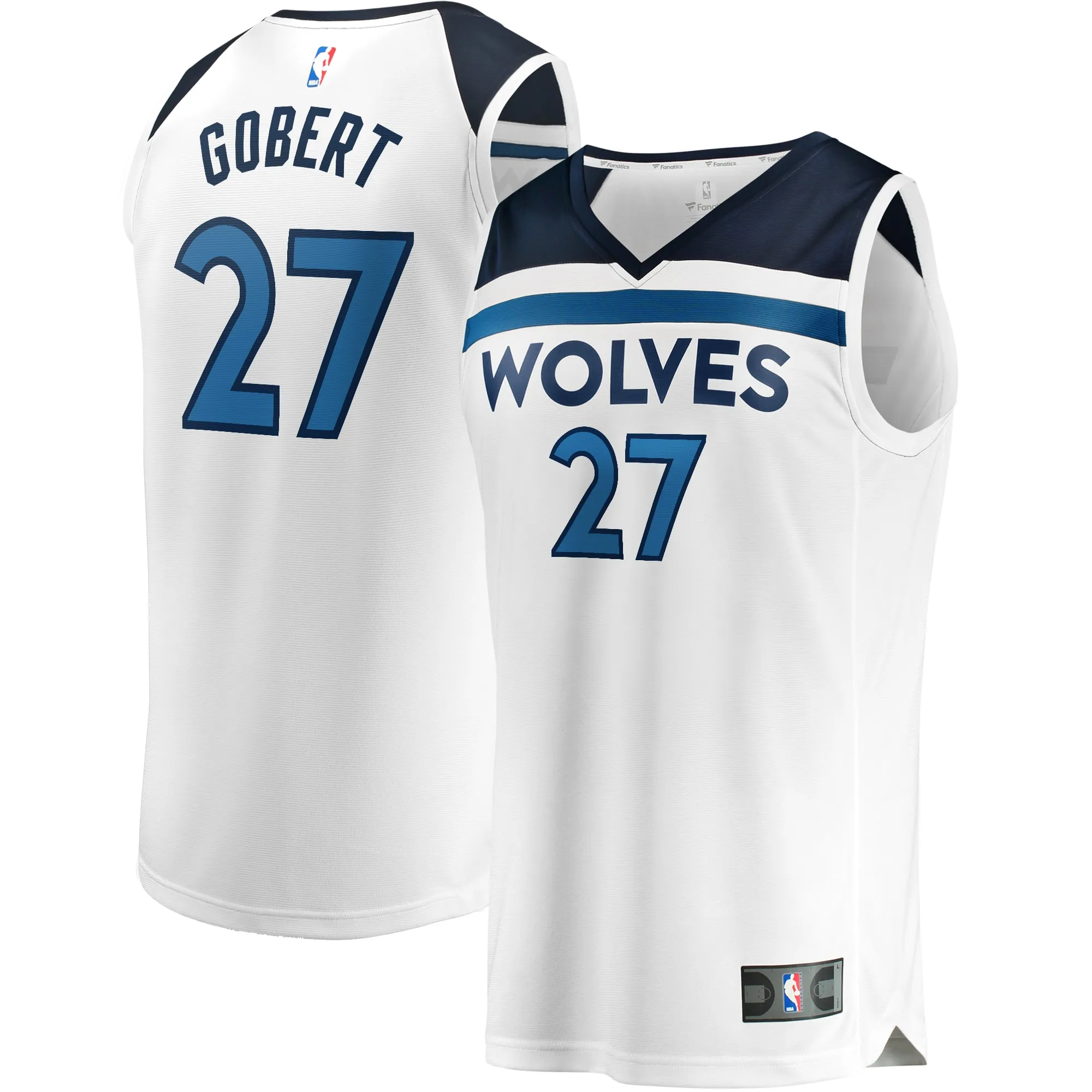 Rudy Gobert Minnesota Timberwolves Fanatics Fast Break Replica Player Jersey - Association Edition - White