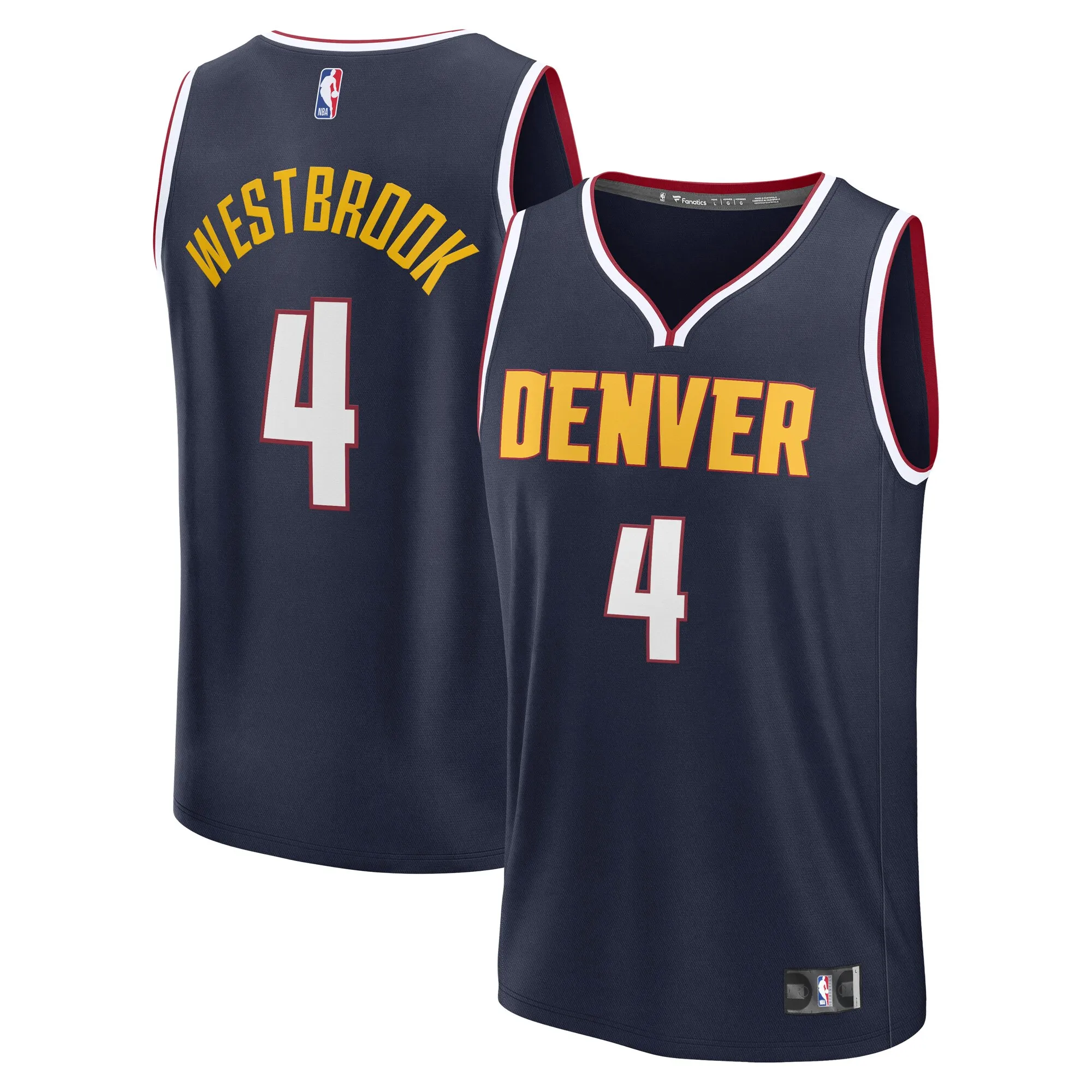 Russell Westbrook Denver Nuggets Fanatics Fast Break Replica Player Jersey - Icon Edition - Navy