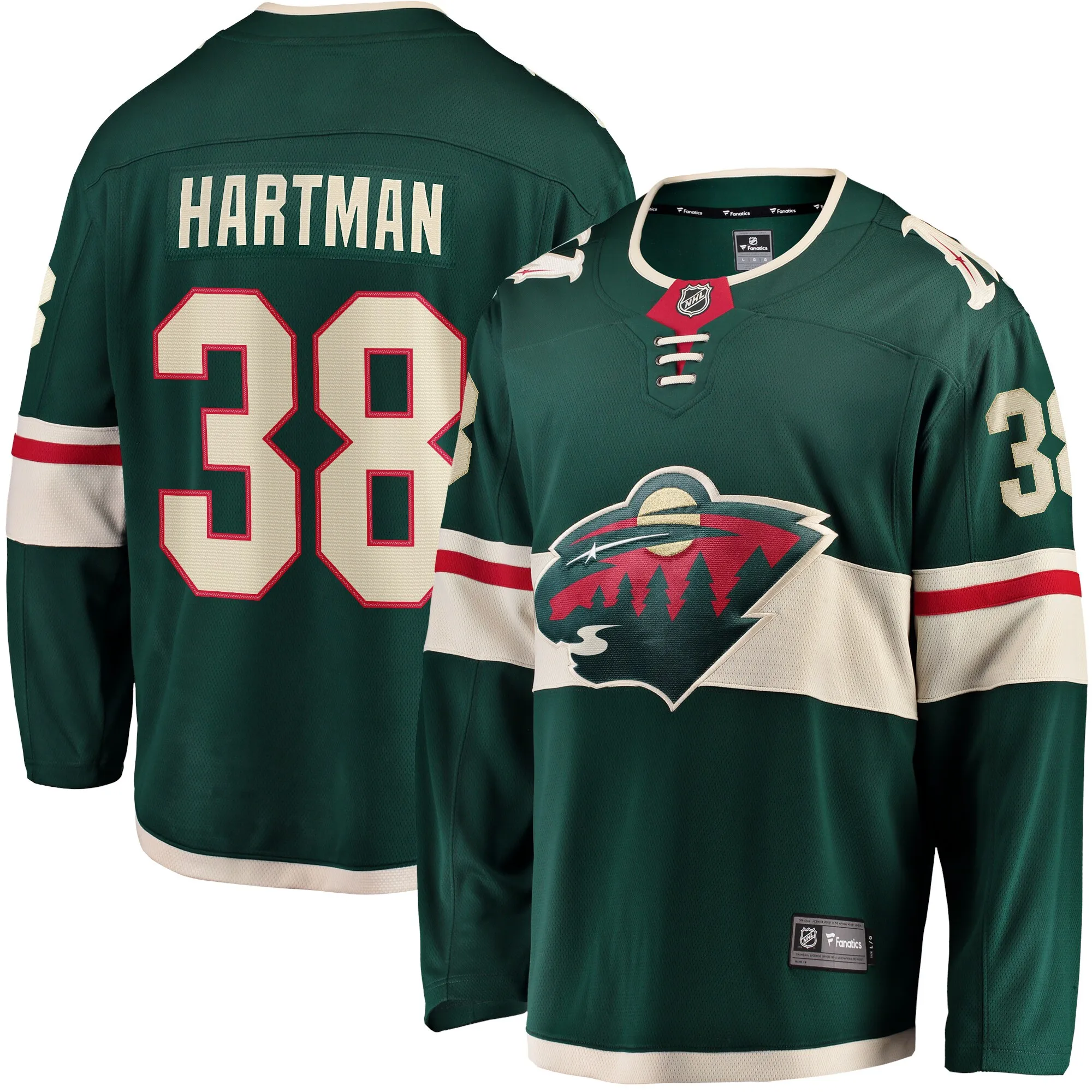 Ryan Hartman Minnesota Wild Fanatics Home Breakaway Player Jersey - Green