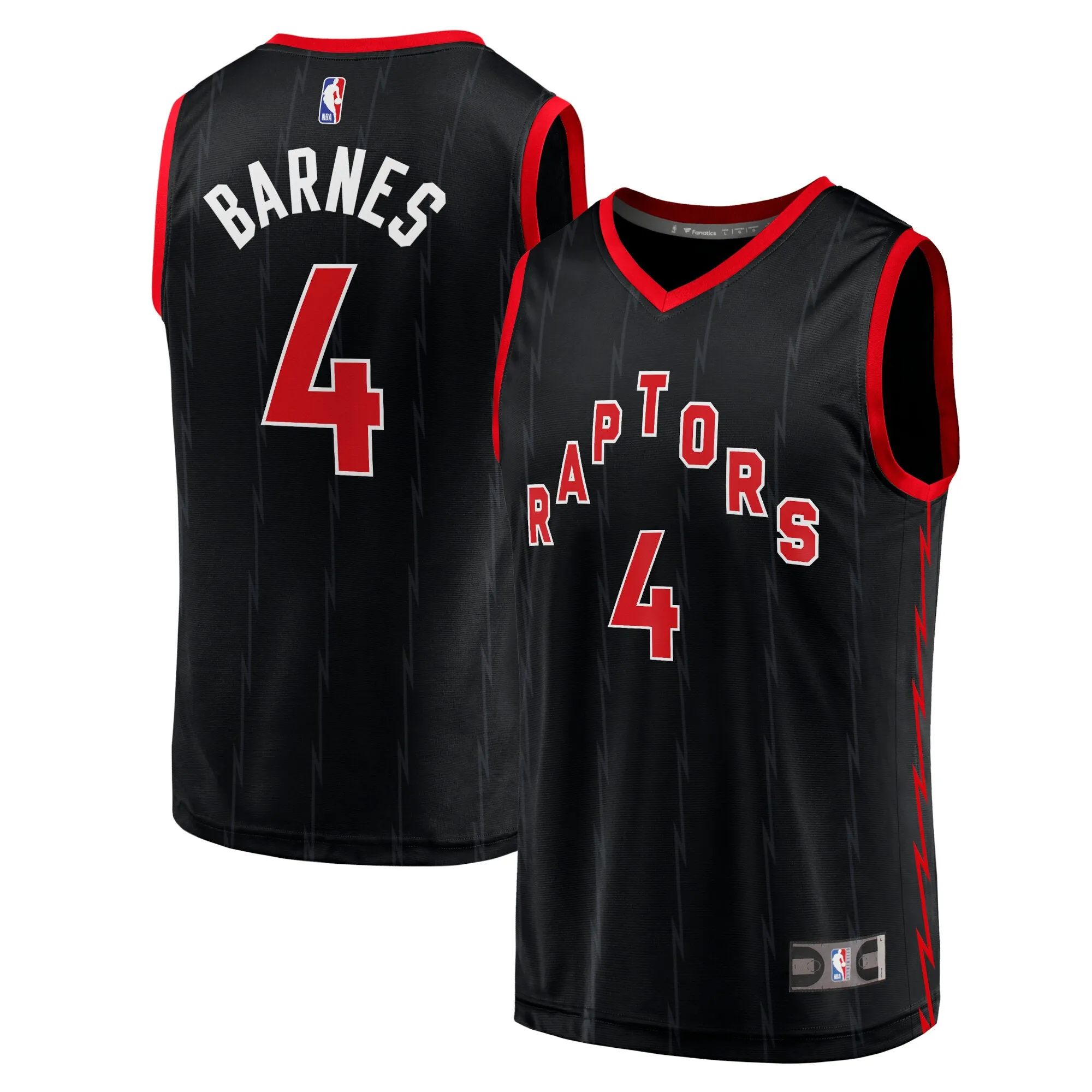 Scottie Barnes Toronto Raptors Fanatics Fast Break Replica Player Jersey - Statement Edition - Black