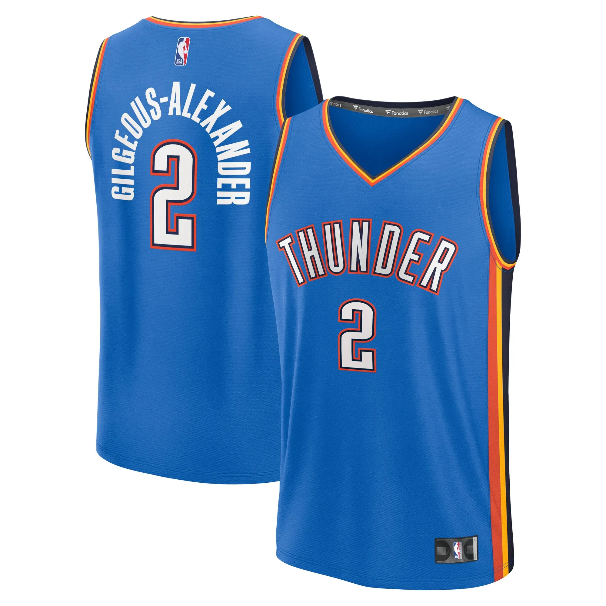 Shai Gilgeous-Alexander Oklahoma City Thunder Fanatics Fast Break Replica Player Jersey - Icon Edition - Blue