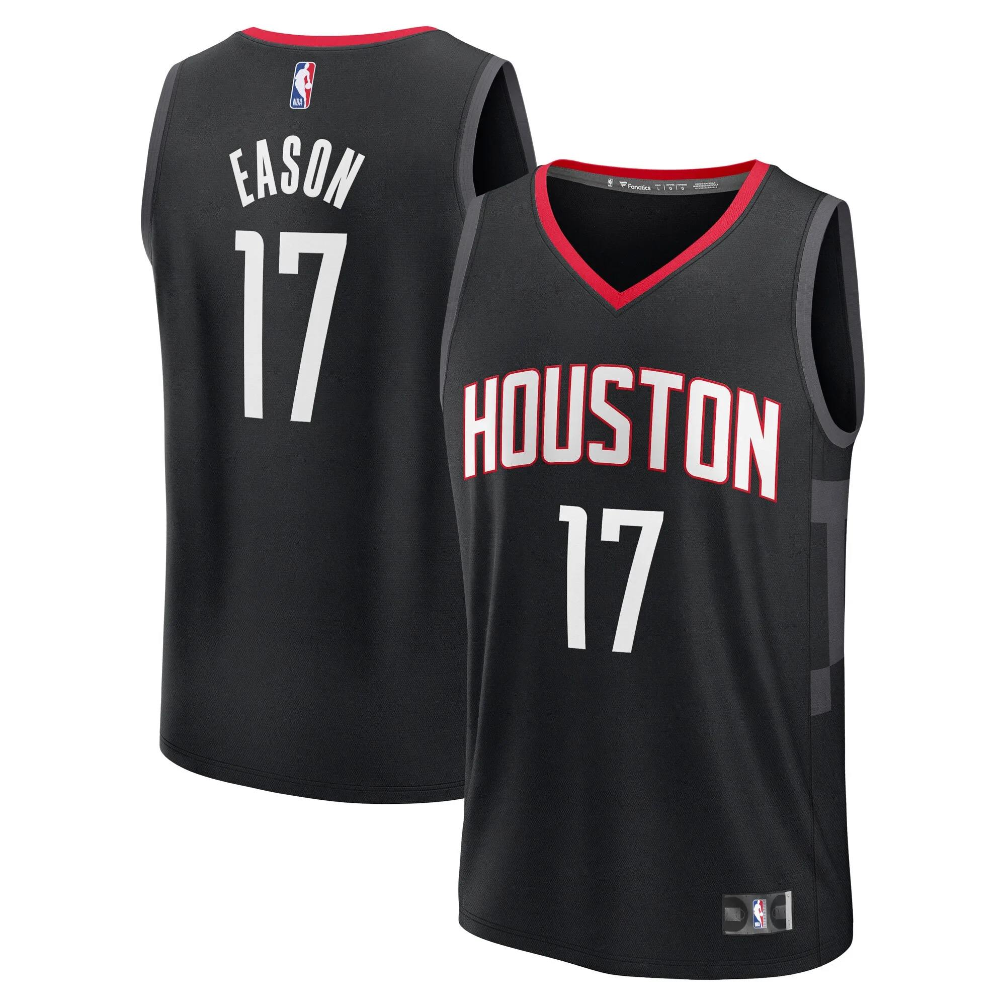 Tari Eason Houston Rockets Fanatics Fast Break Replica Player Jersey - Statement Edition - Black