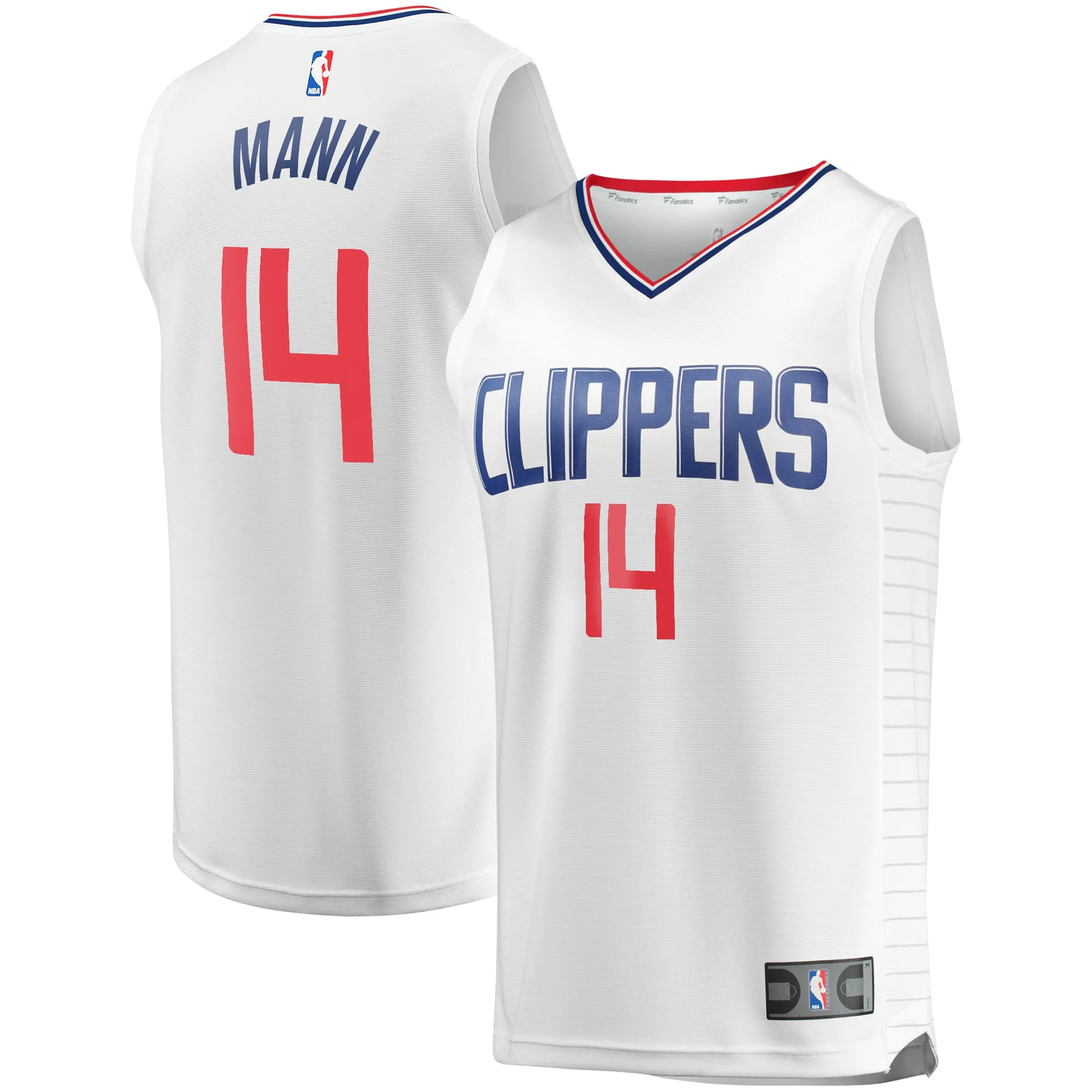 Terance Mann LA Clippers Fanatics Fast Break Replica Player Jersey White - Association Edition