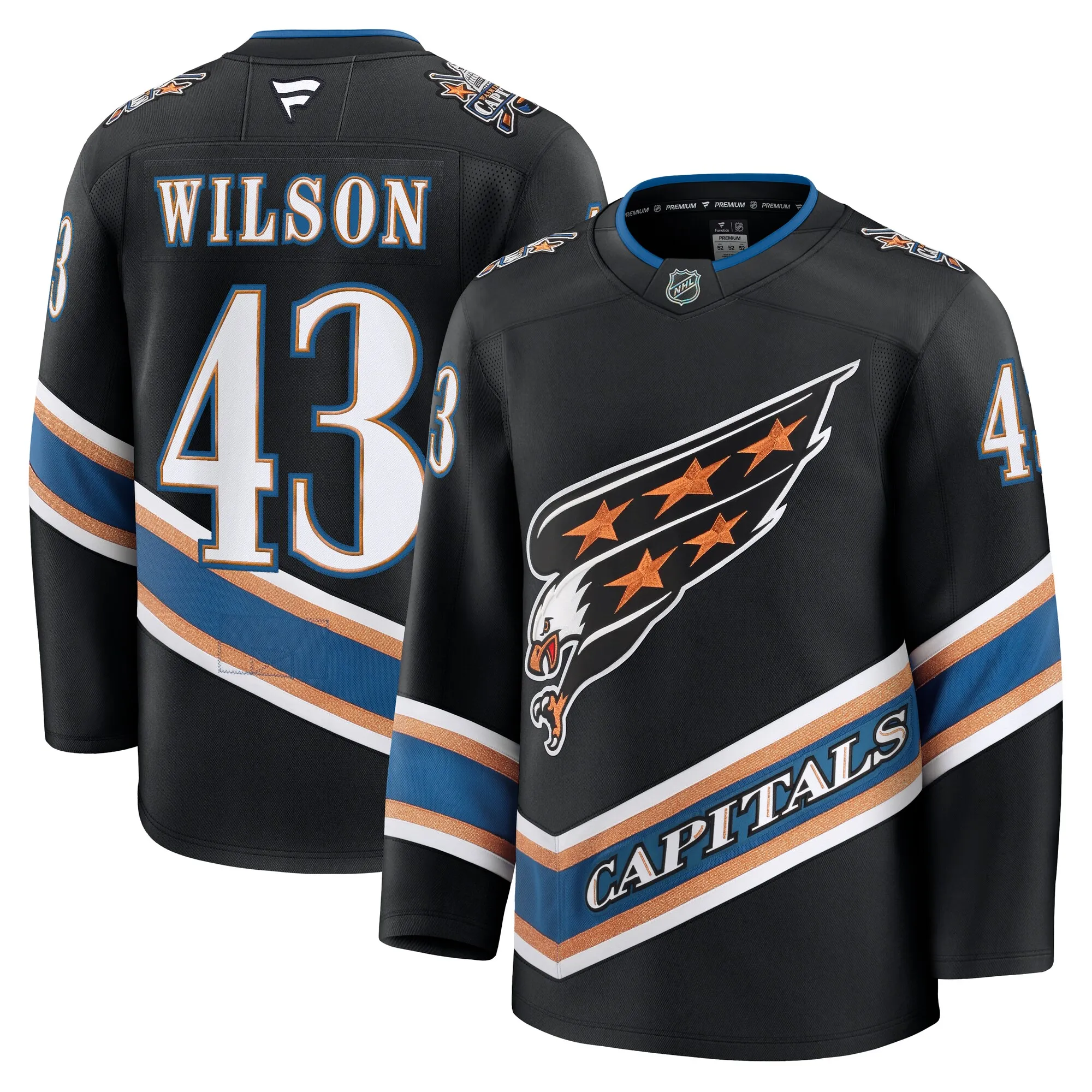 Tom Wilson Washington Capitals Fanatics Alternate 50th Anniversary Premium Jersey - Black