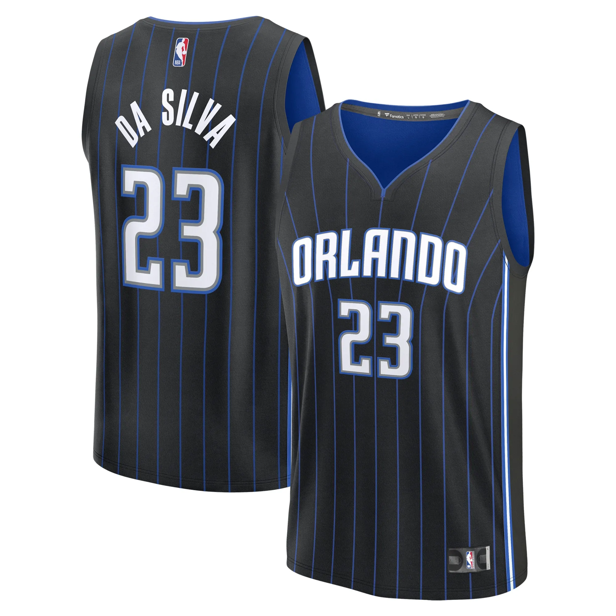 Tristan da Silva Orlando Magic Fanatics 2024 NBA Draft Fast Break Player Jersey - Icon Edition - Black