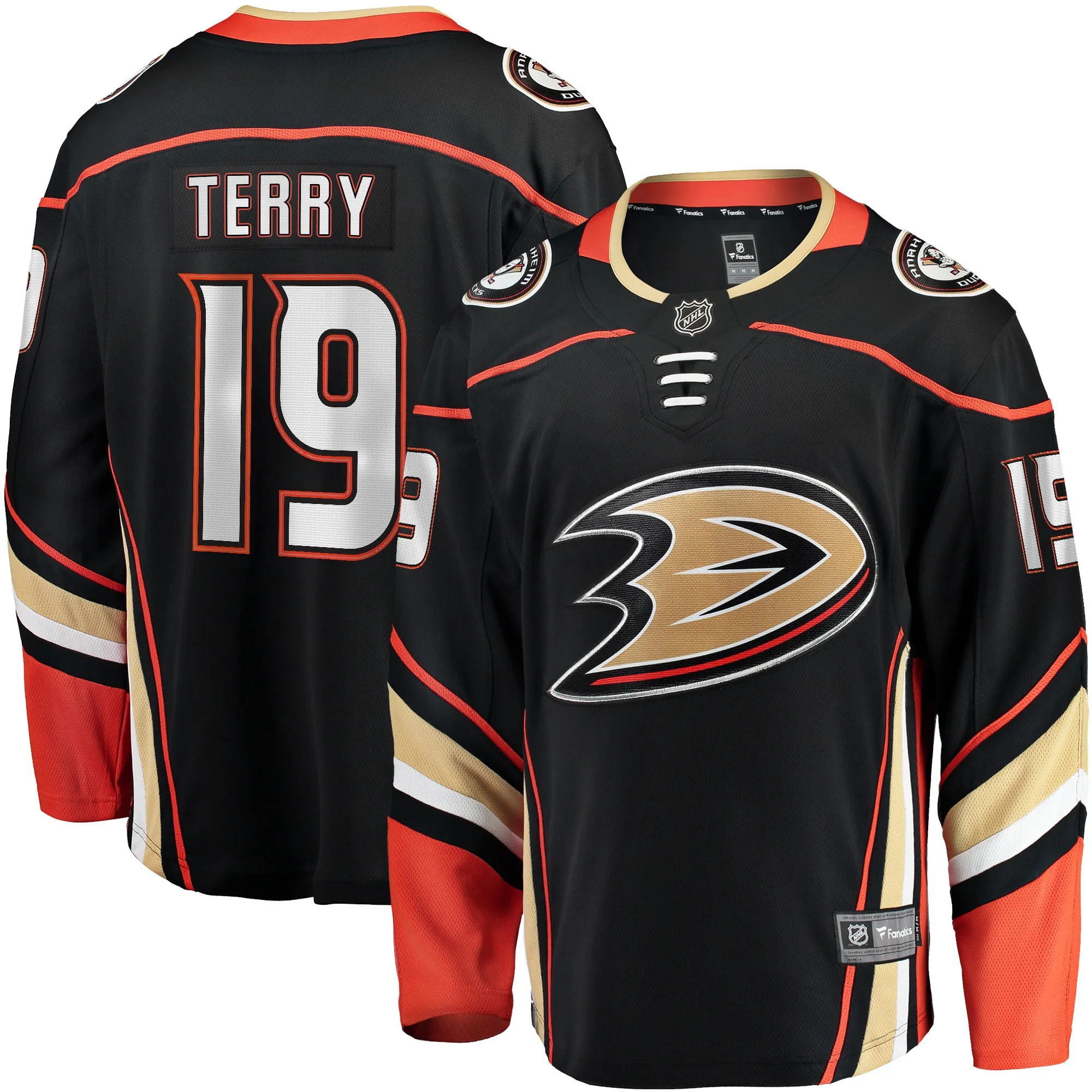 Troy Terry Anaheim Ducks Fanatics Home Team Breakaway Player Jersey - Black