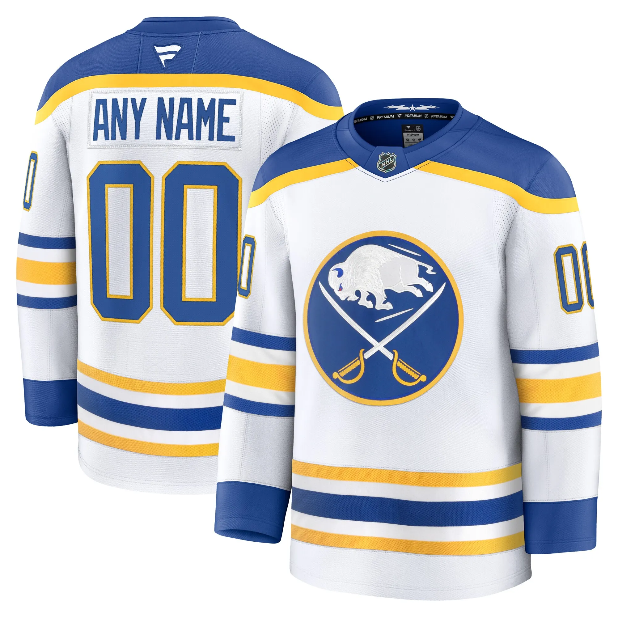 Buffalo Sabres Fanatics Away Premium Custom Jersey - White