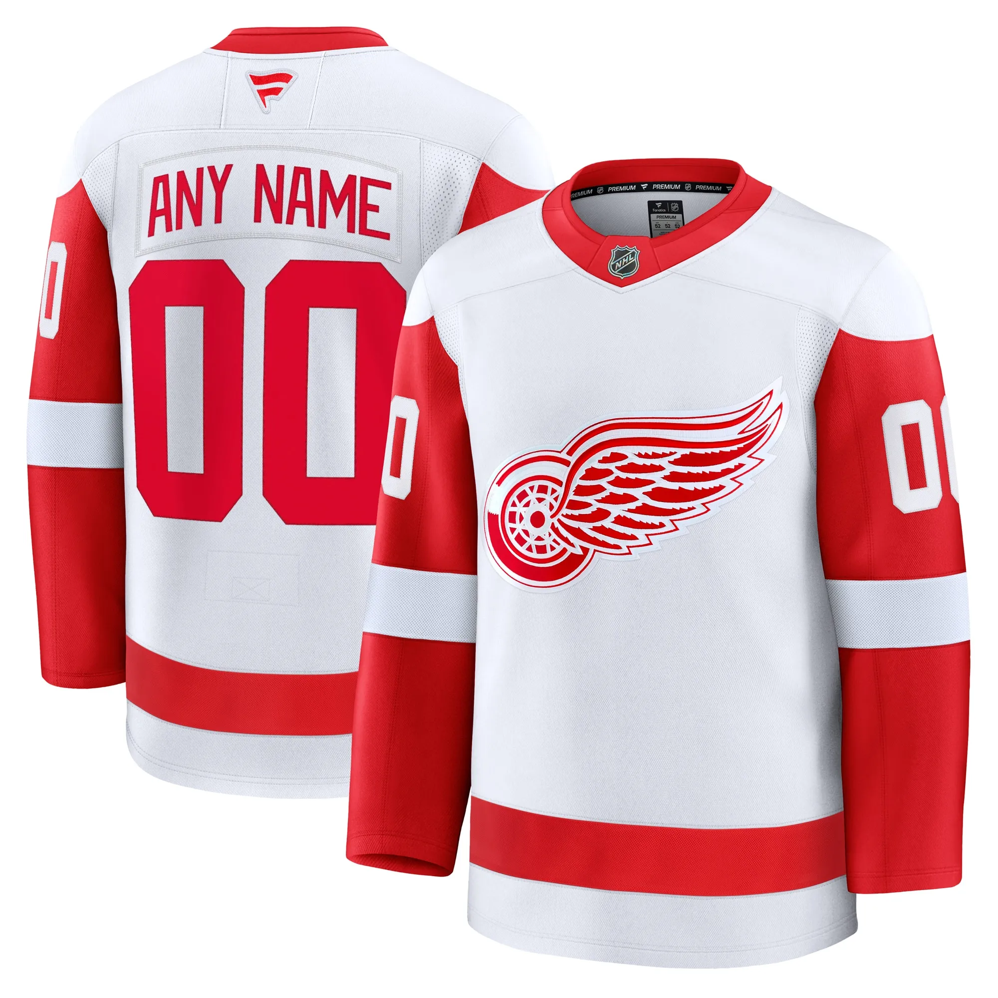 Detroit Red Wings Fanatics Away Premium Custom Jersey - White