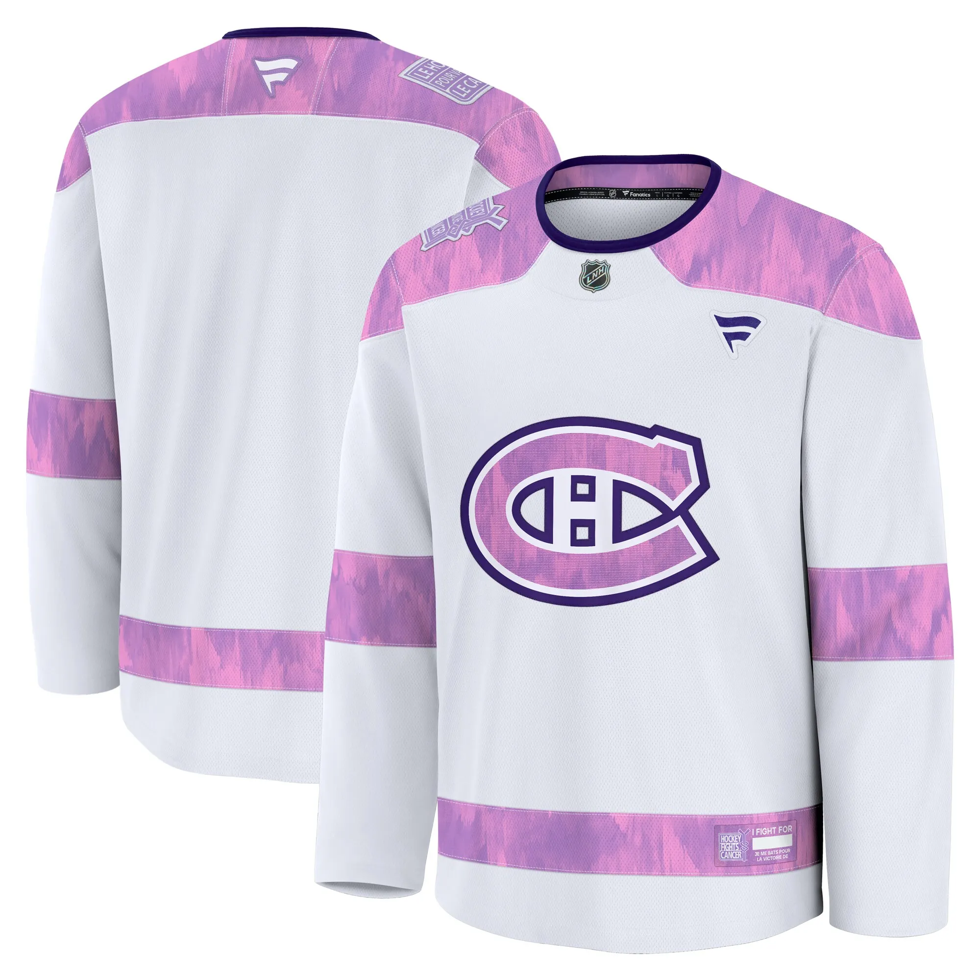 Montreal Canadiens Fanatics 2024 Hockey Fights Cancer Practice Jersey - White