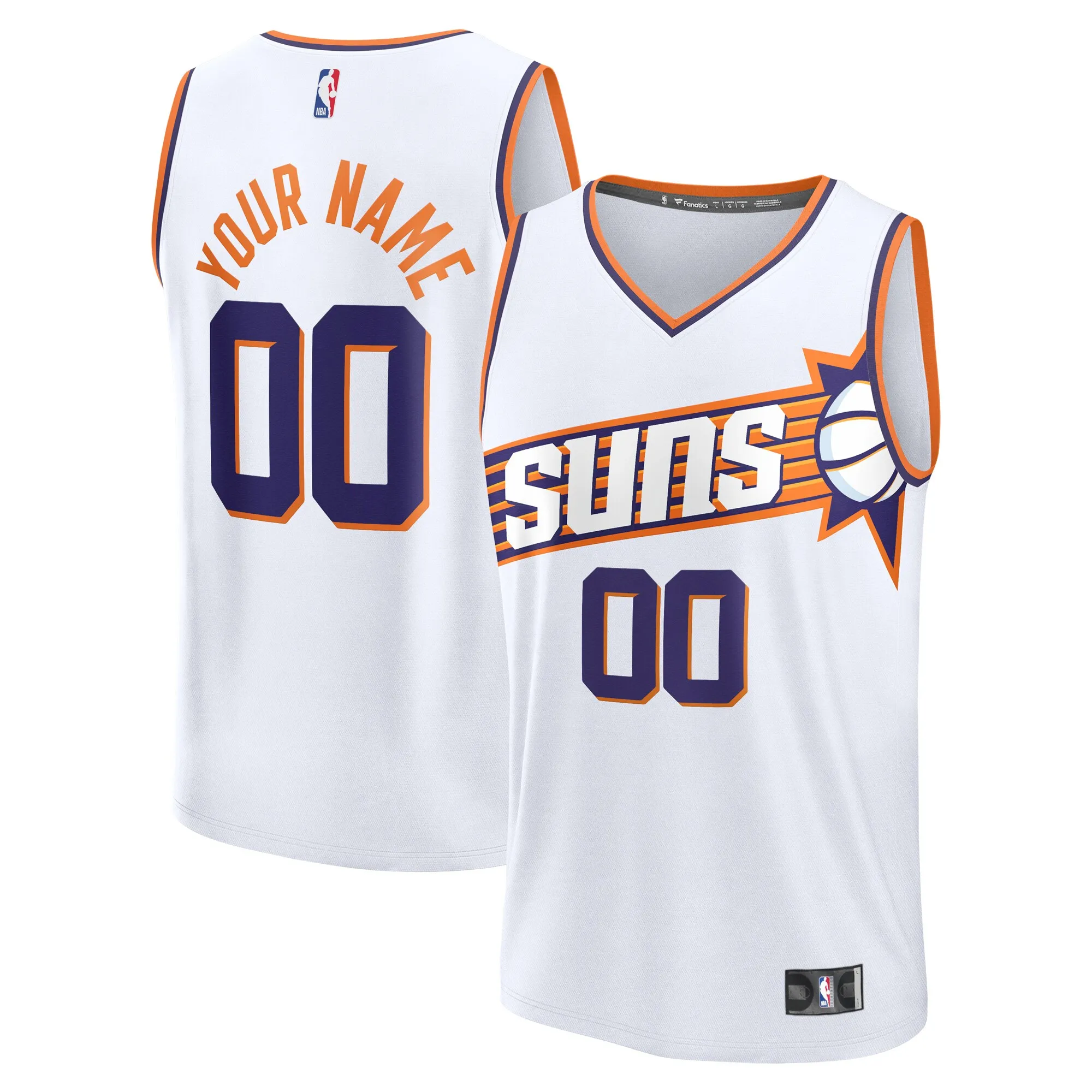 Phoenix Suns Fanatics Fast Break Custom Jersey - Association Edition - White