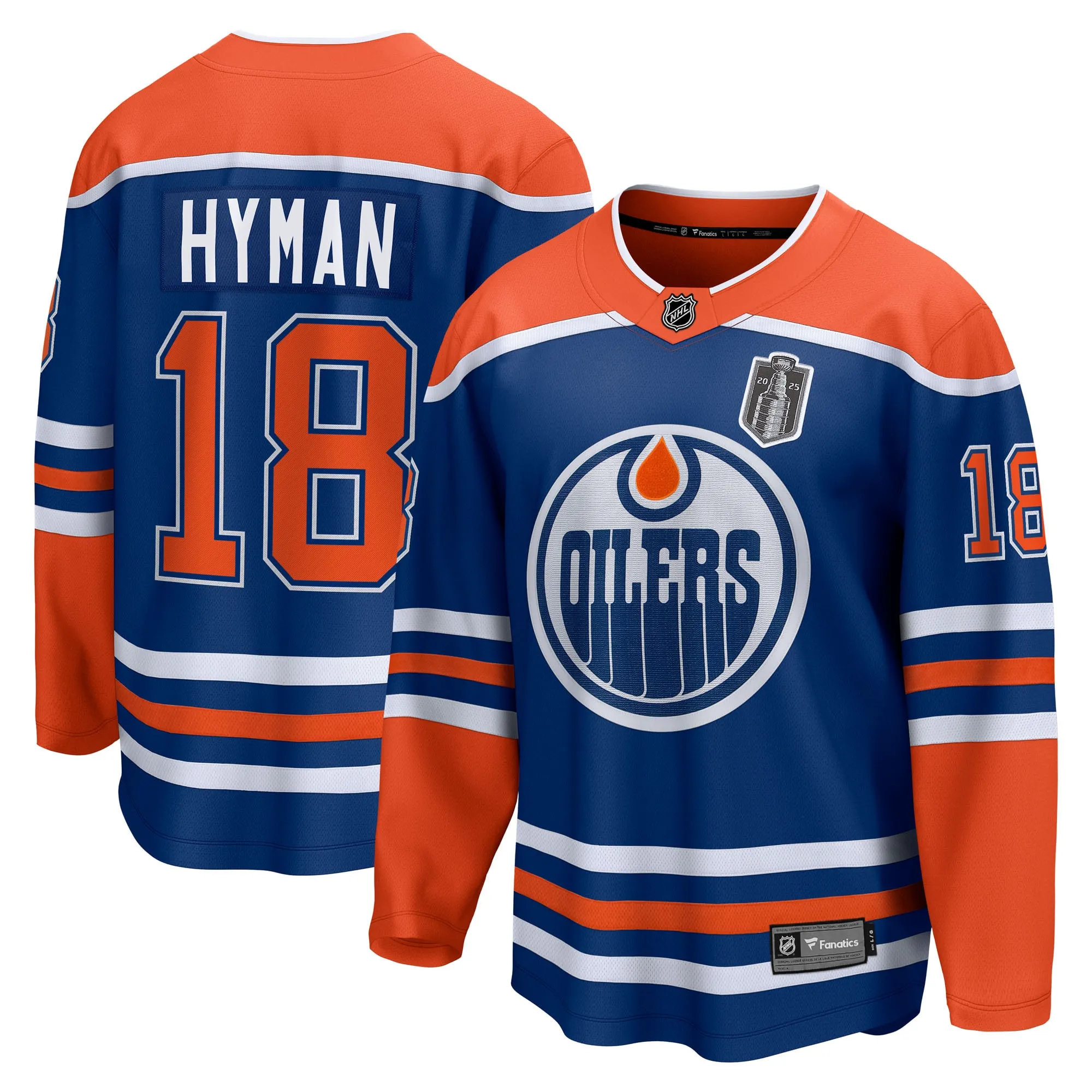 Zach Hyman Edmonton Oilers Fanatics 2025 Stanley Cup Final Home Breakaway Jersey - Royal