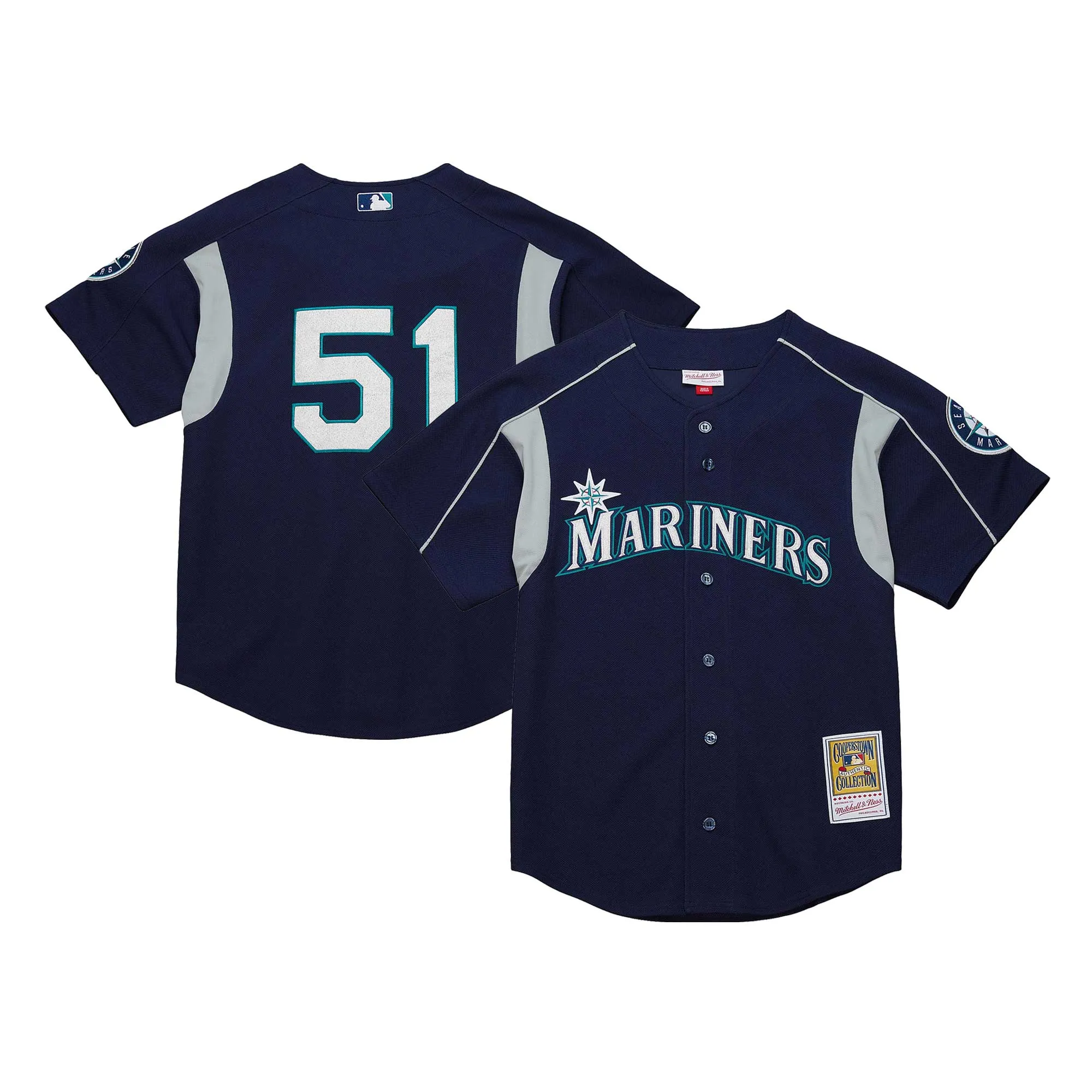Ichiro Suzuki Seattle Mariners Mitchell & Ness Cooperstown Collection Batting Practice Jersey - Navy