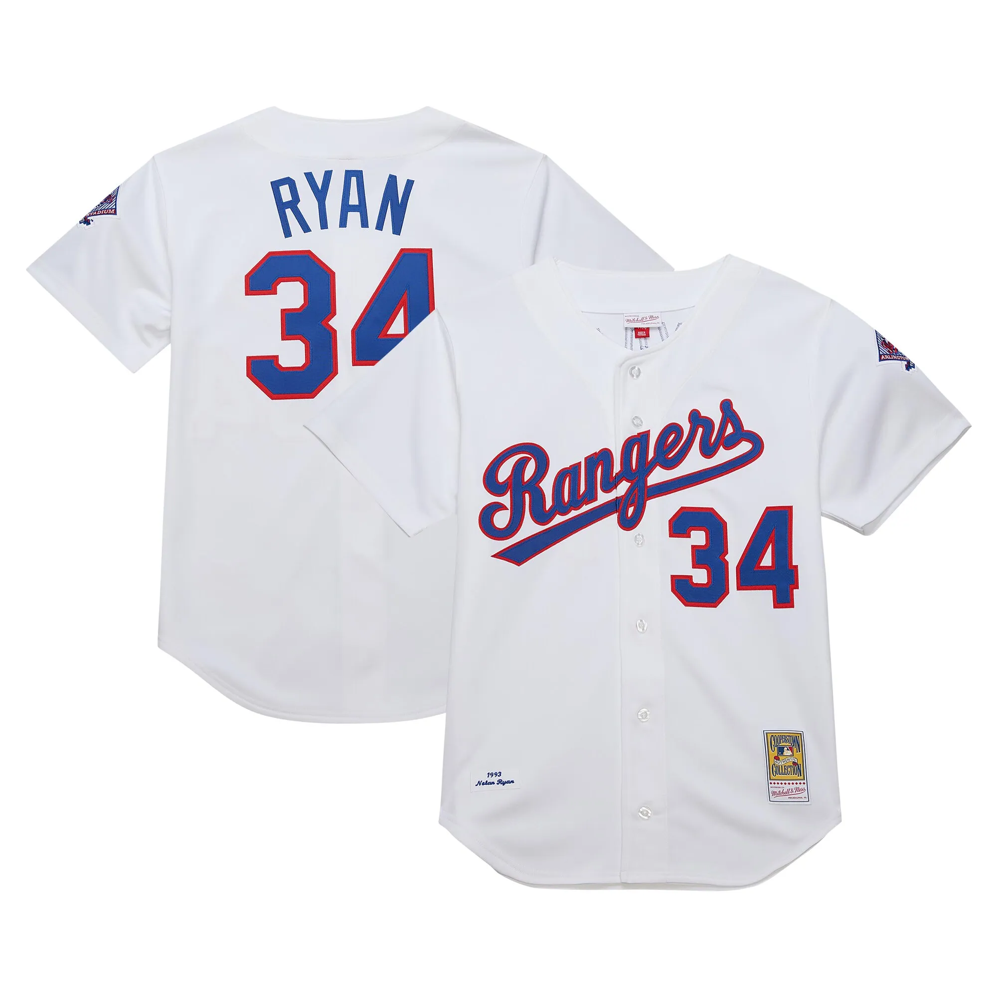 Nolan Ryan Texas Rangers Mitchell & Ness 1993 Cooperstown Collection Authentic Jersey - White