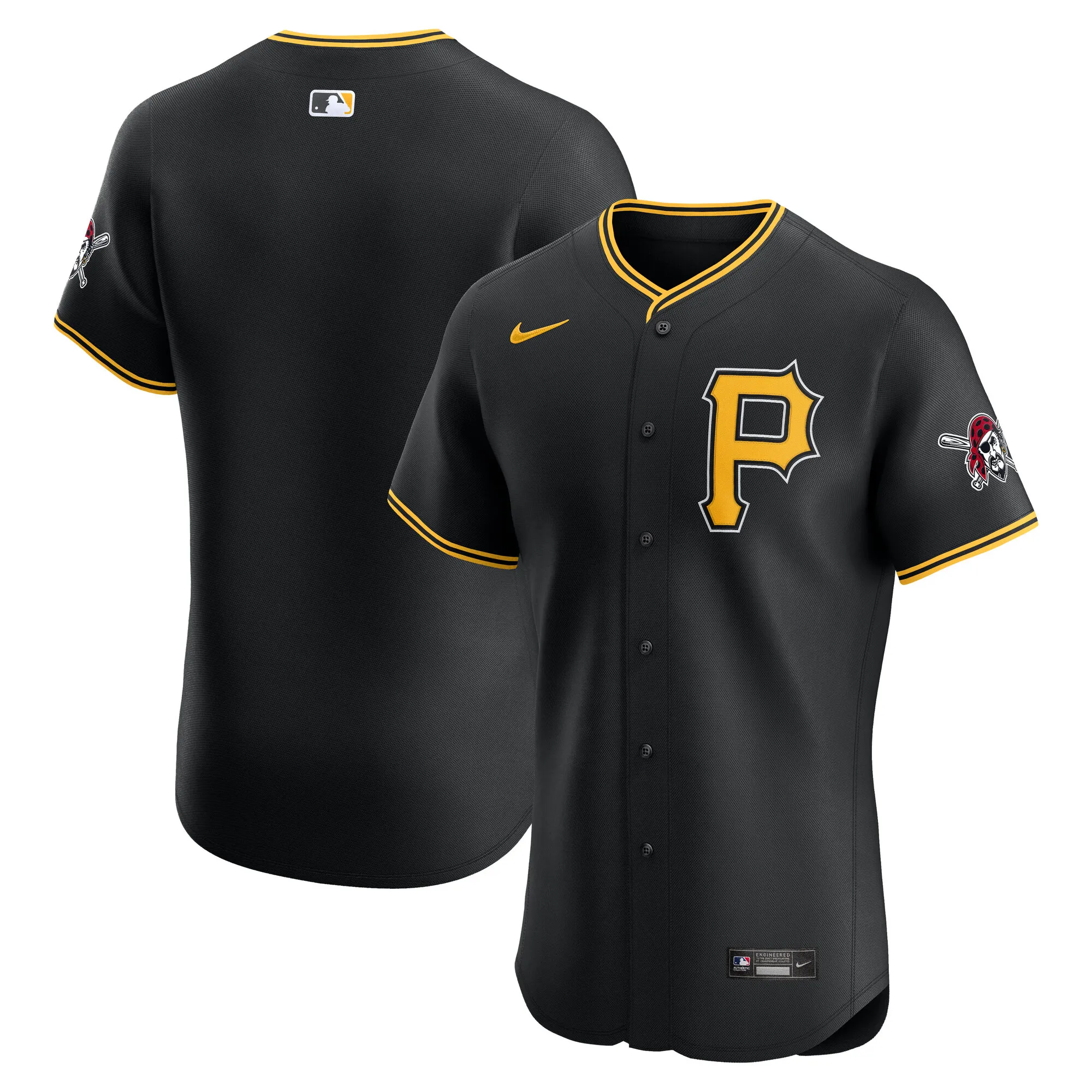 Pittsburgh Pirates Nike Alternate Elite Jersey - Black