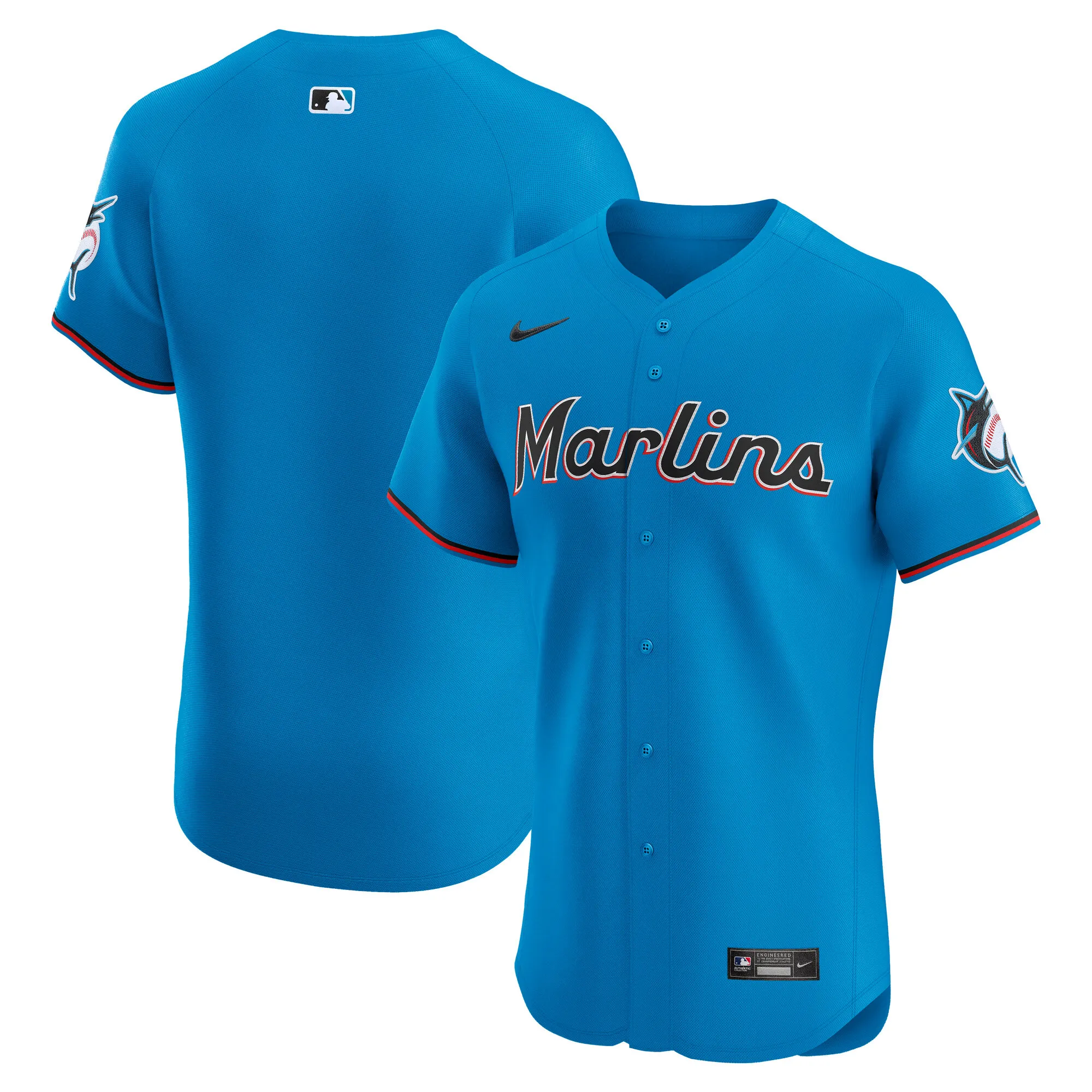 Miami Marlins Nike Alternate 2 Elite Jersey - Blue