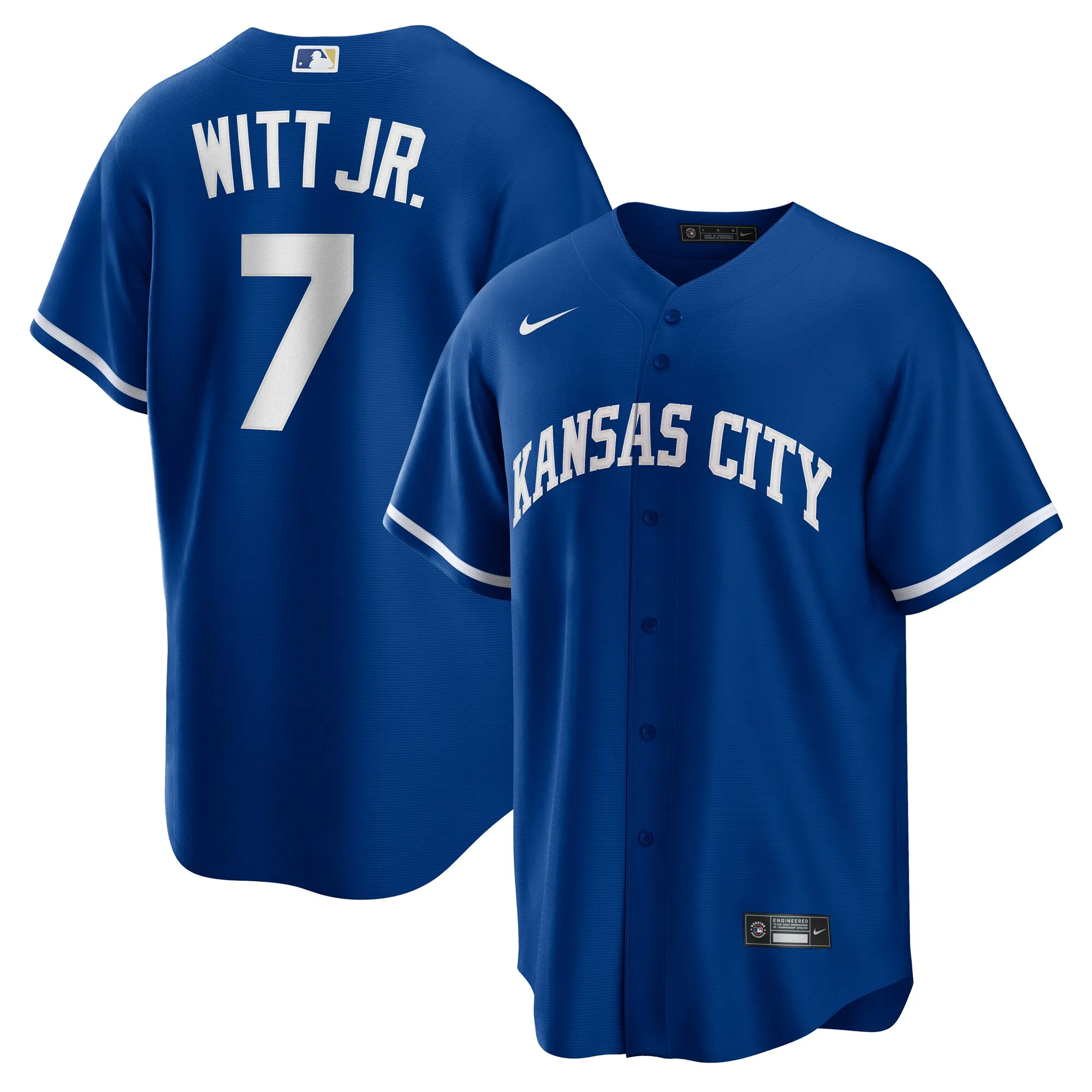Bobby Witt Jr. Kansas City Royals Nike Alternate 2 Replica Jersey - Rush Blue