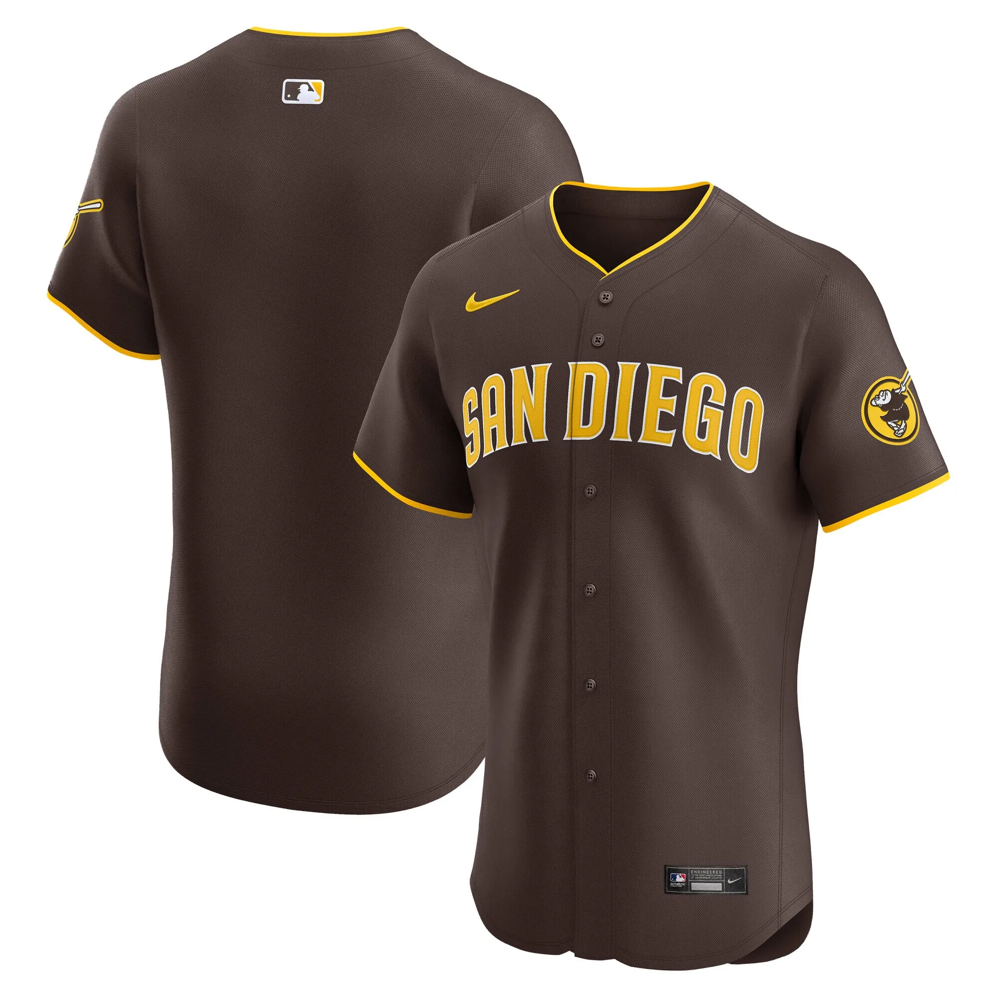 San Diego Padres Nike Alternate Elite Jersey - Brown