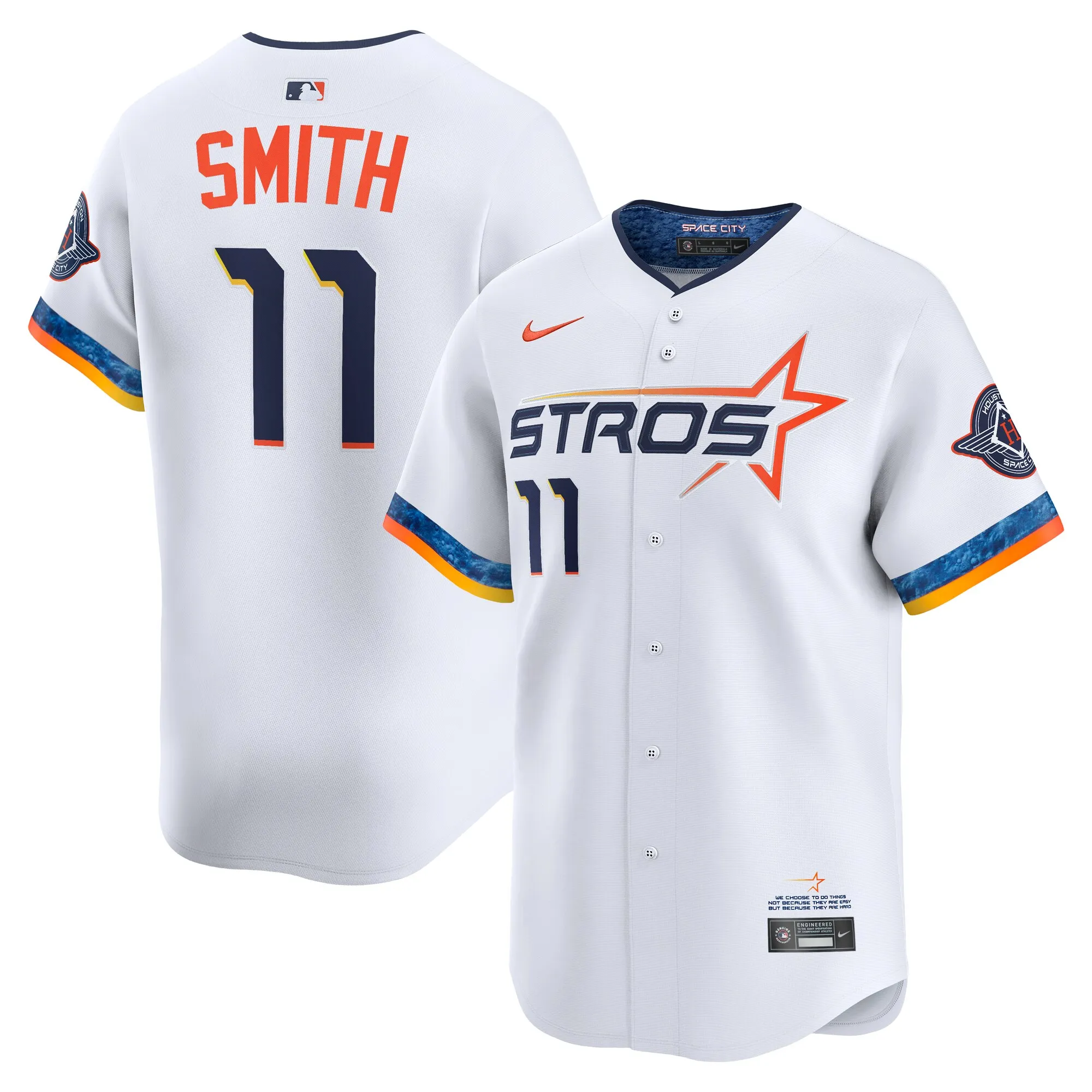 Cam Smith Houston Astros Nike City Connect Limited Player Jersey - White