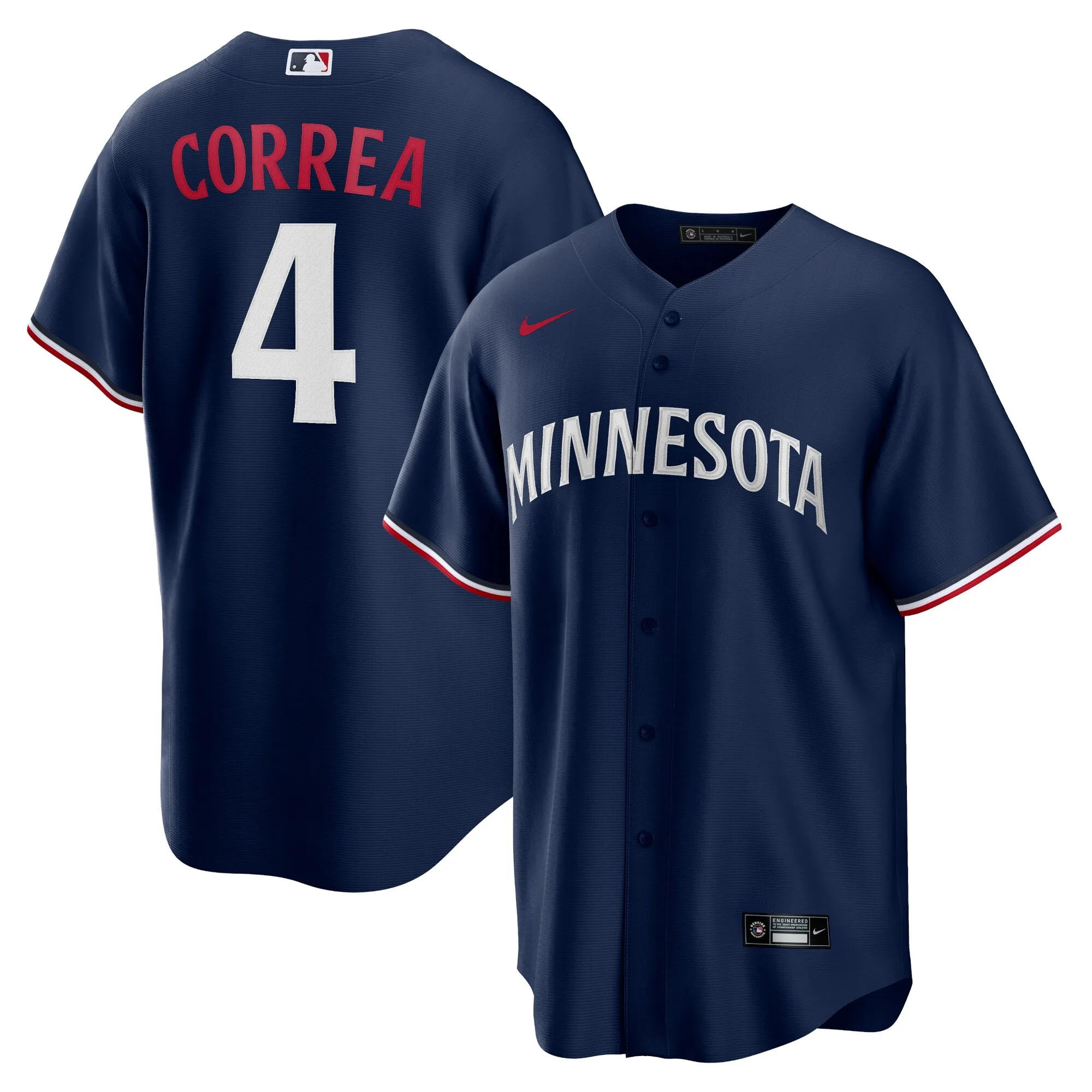 Carlos Correa Minnesota Twins Nike Alternate 2 Replica Jersey - Navy