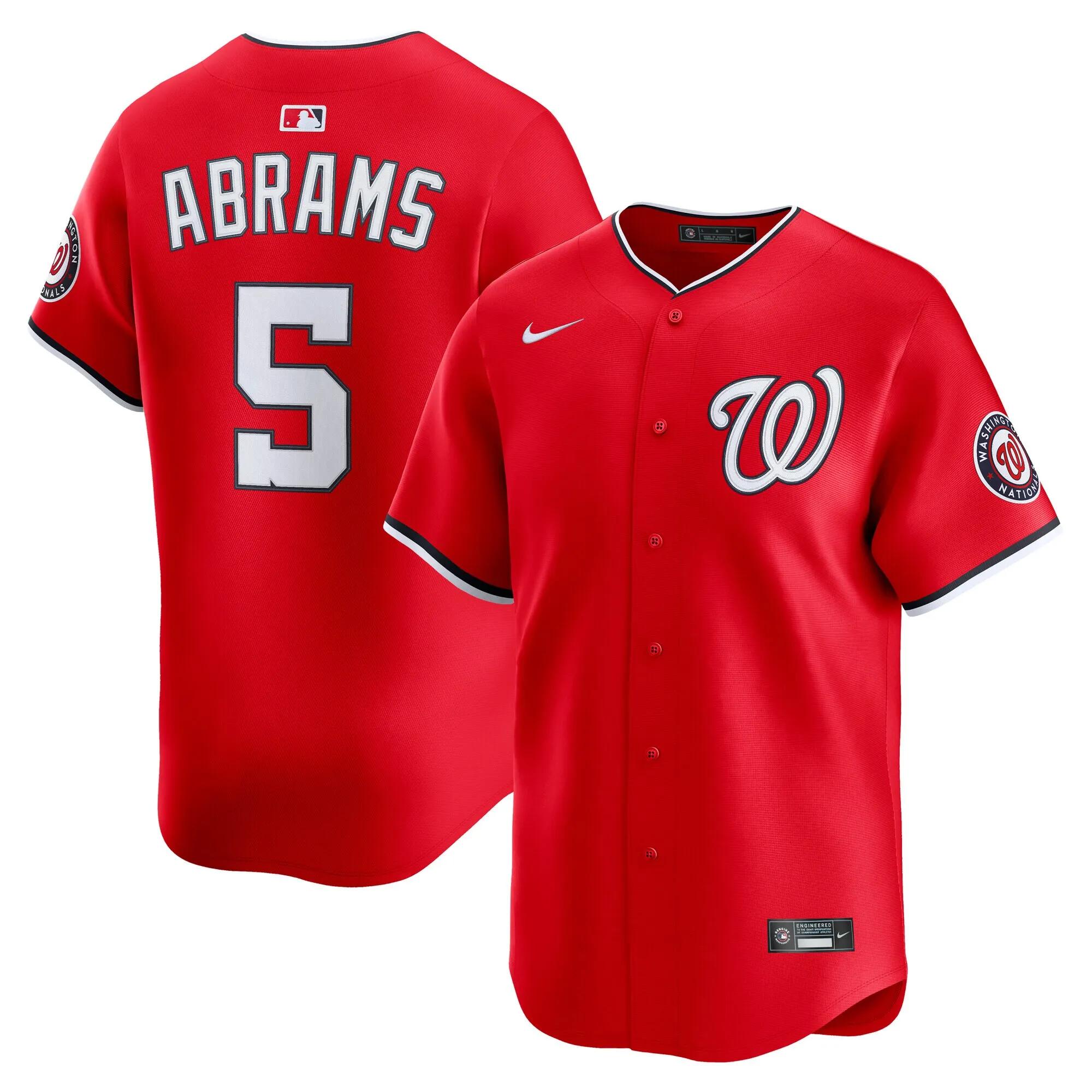 CJ Abrams Washington Nationals Nike 2nd Alternate Limited Player Jersey - Red