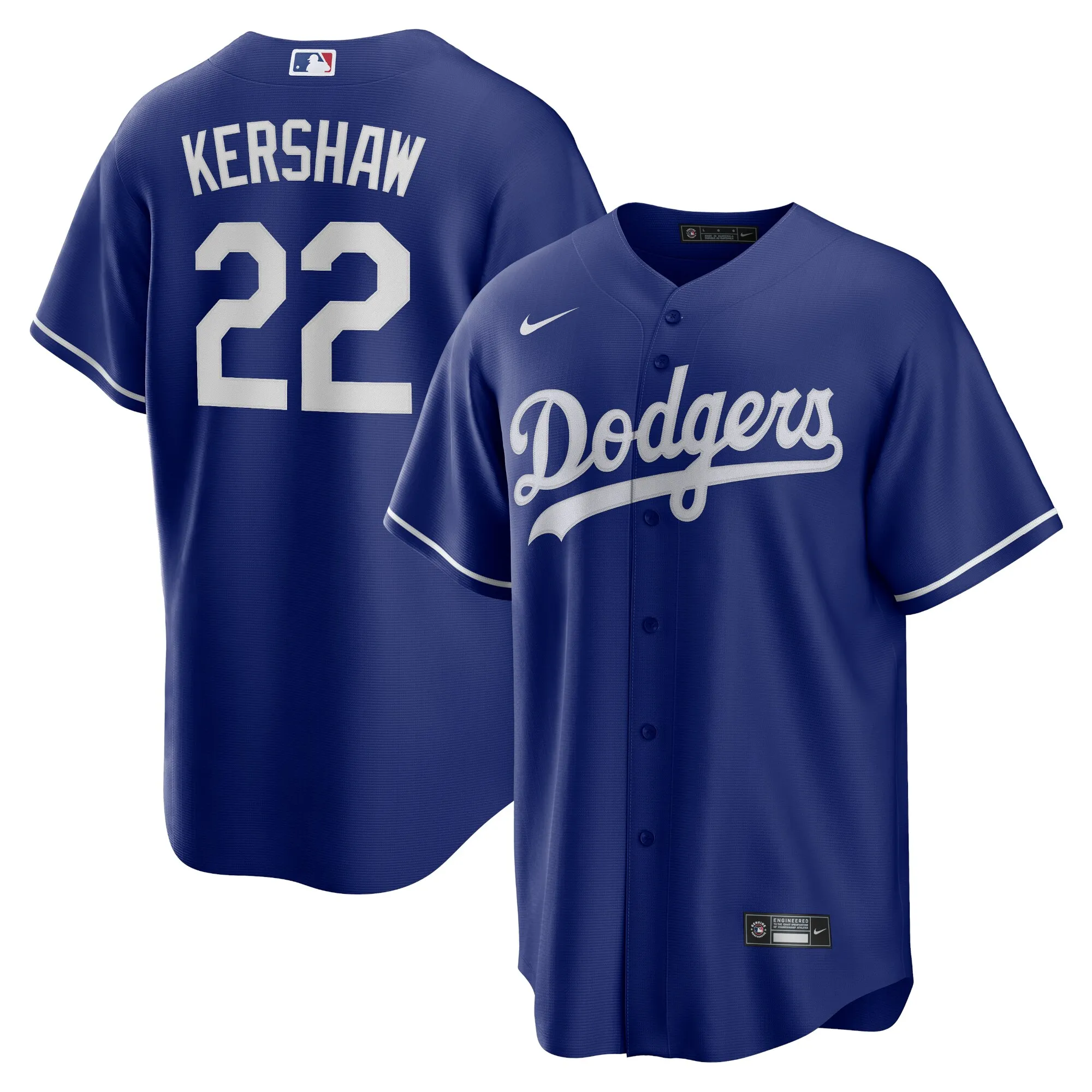 Clayton Kershaw Los Angeles Dodgers Nike Alternate 2 Replica Jersey - Royal