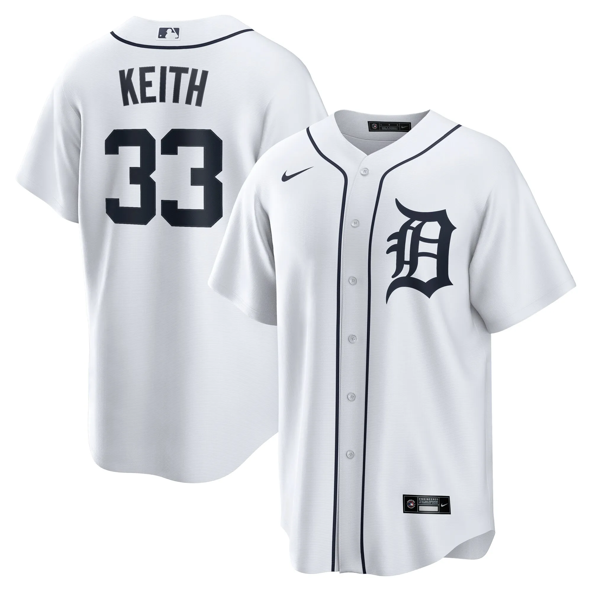 Colt Keith Detroit Tigers Nike Home Replica Jersey - White