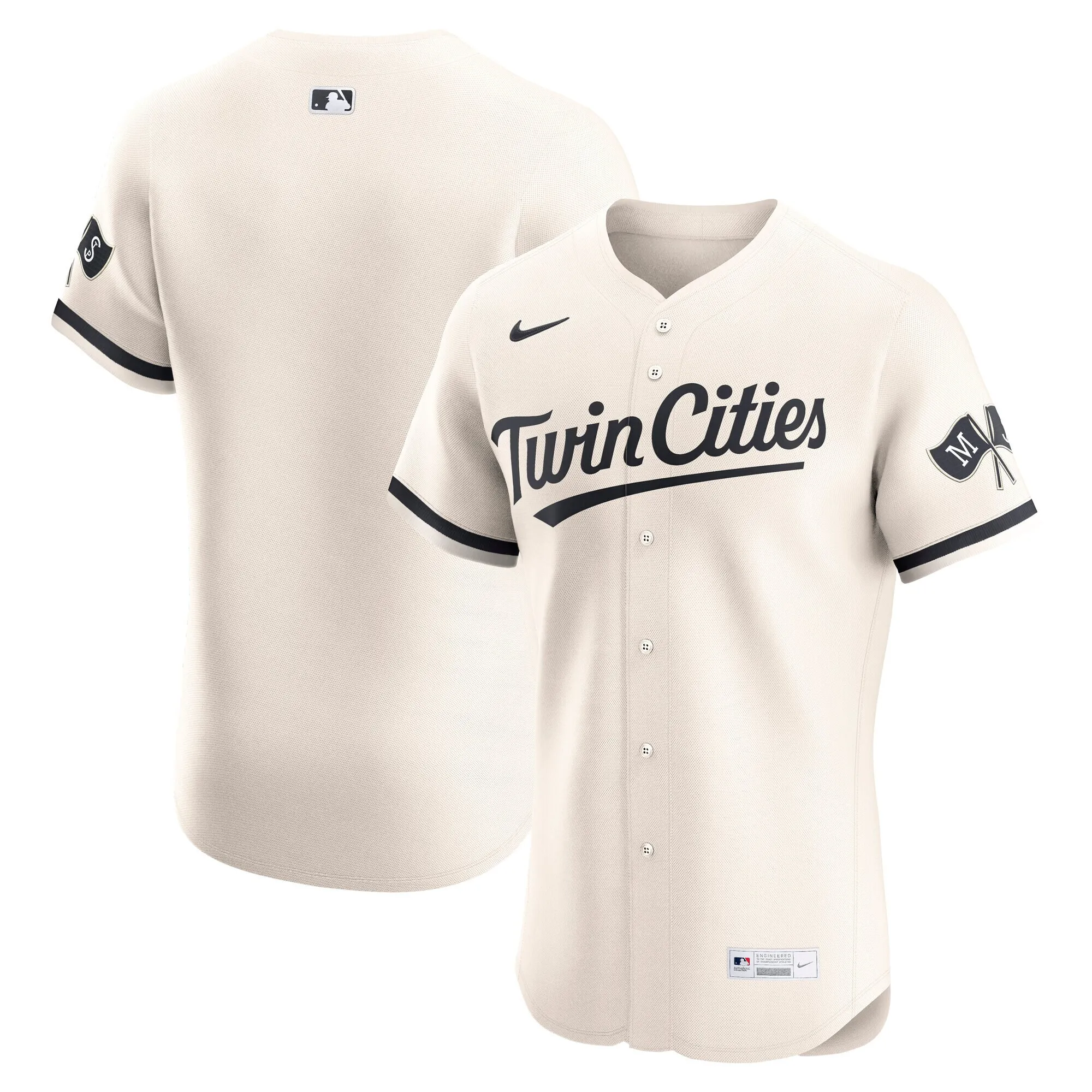 Minnesota Twins Nike Alternate Elite Jersey - Cream