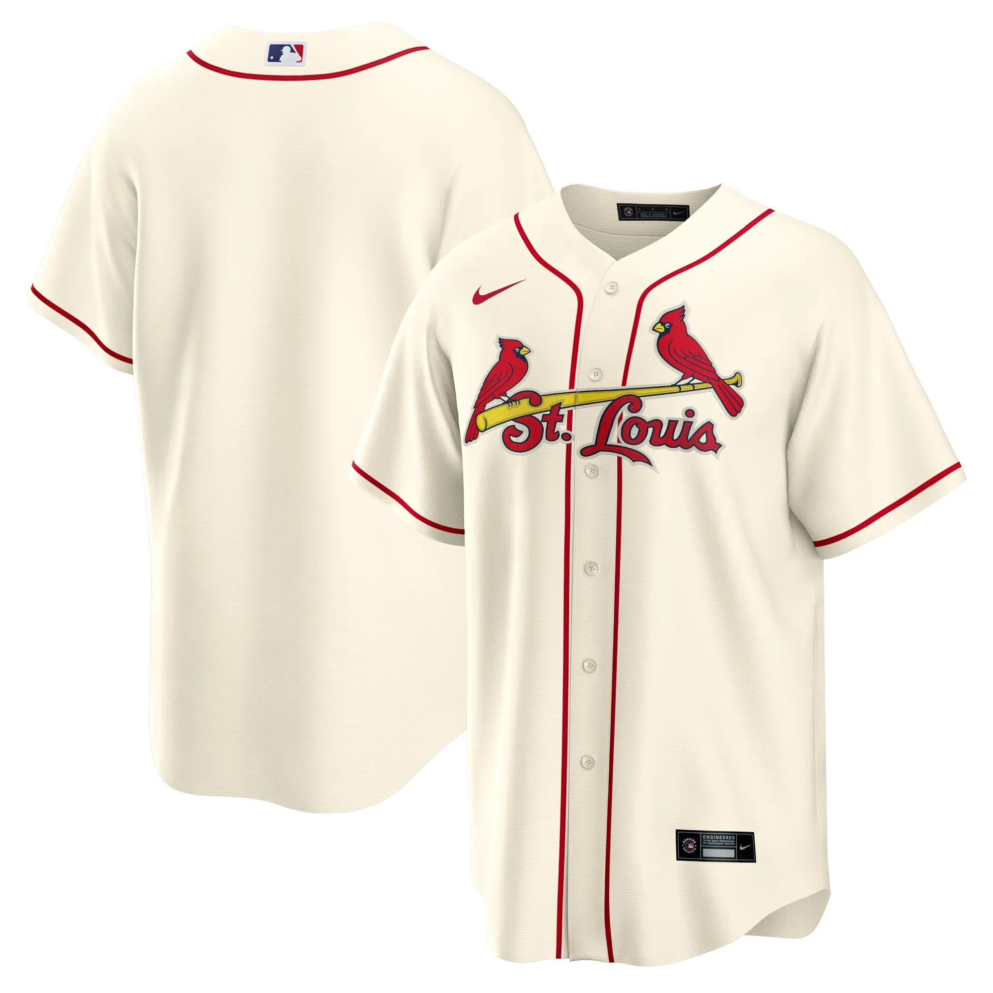 St. Louis Cardinals Nike Alternate Replica Team Jersey - Cream