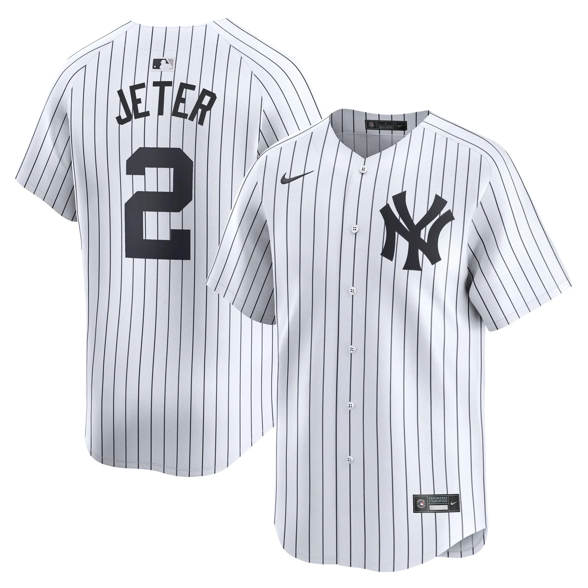 Derek Jeter New York Yankees Nike Home Limited Player Jersey - White