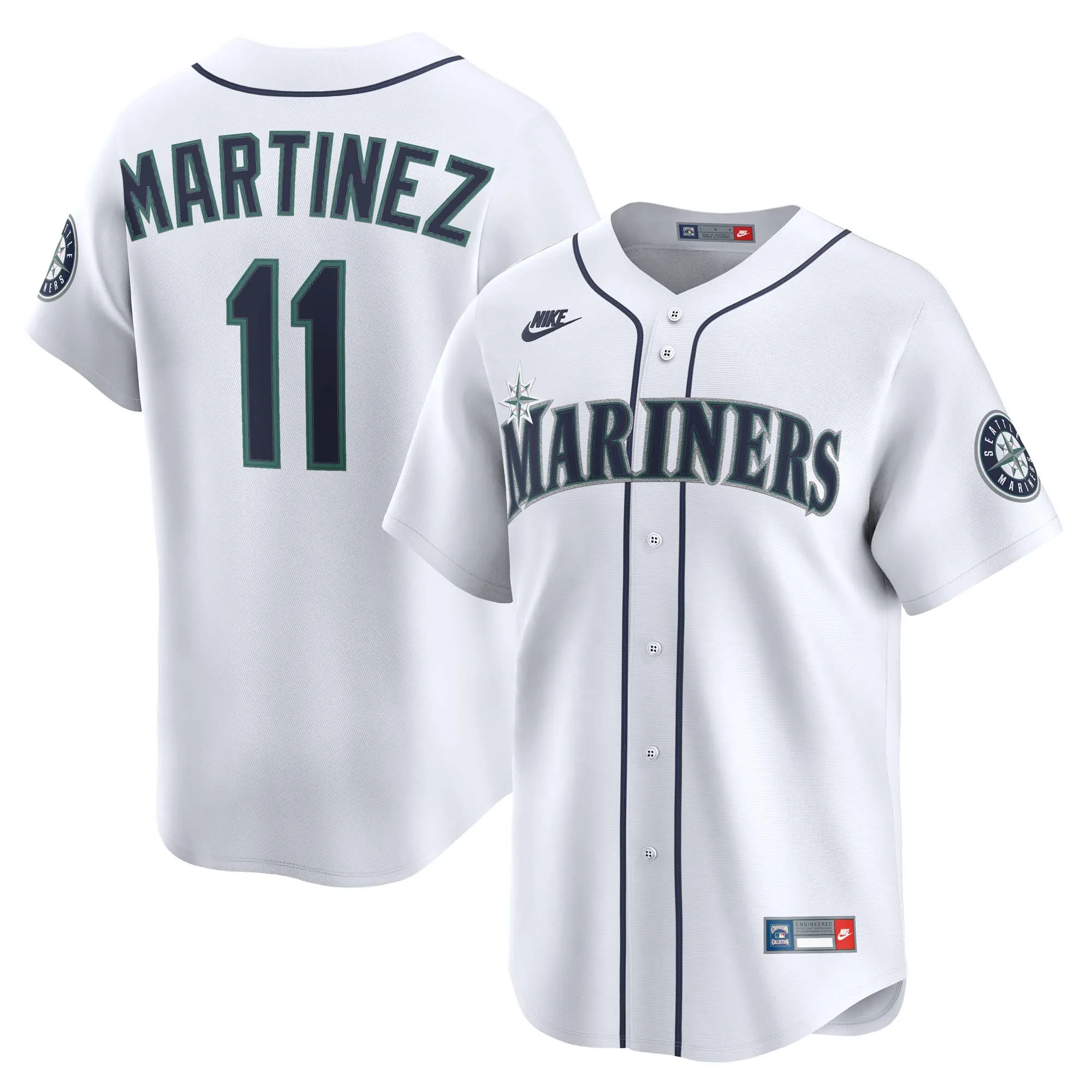 Edgar Martinez Seattle Mariners Nike Throwback Cooperstown Collection Limited Jersey - White