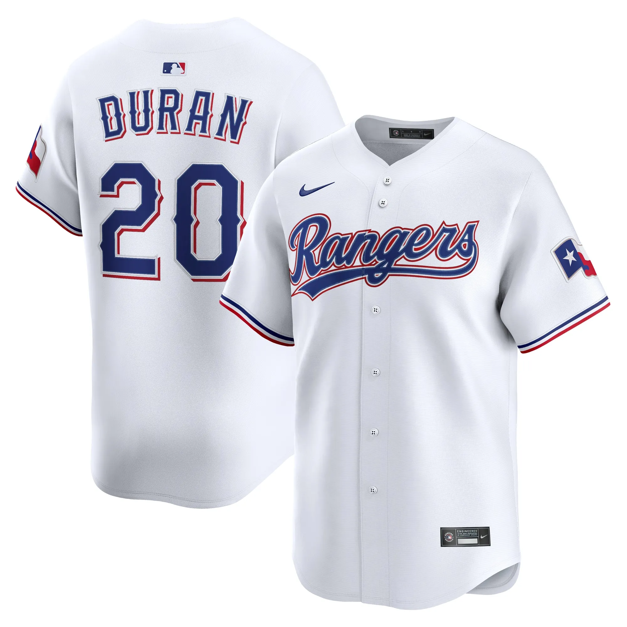 Ezequiel Durán Texas Rangers Nike Home Limited Player Jersey - White