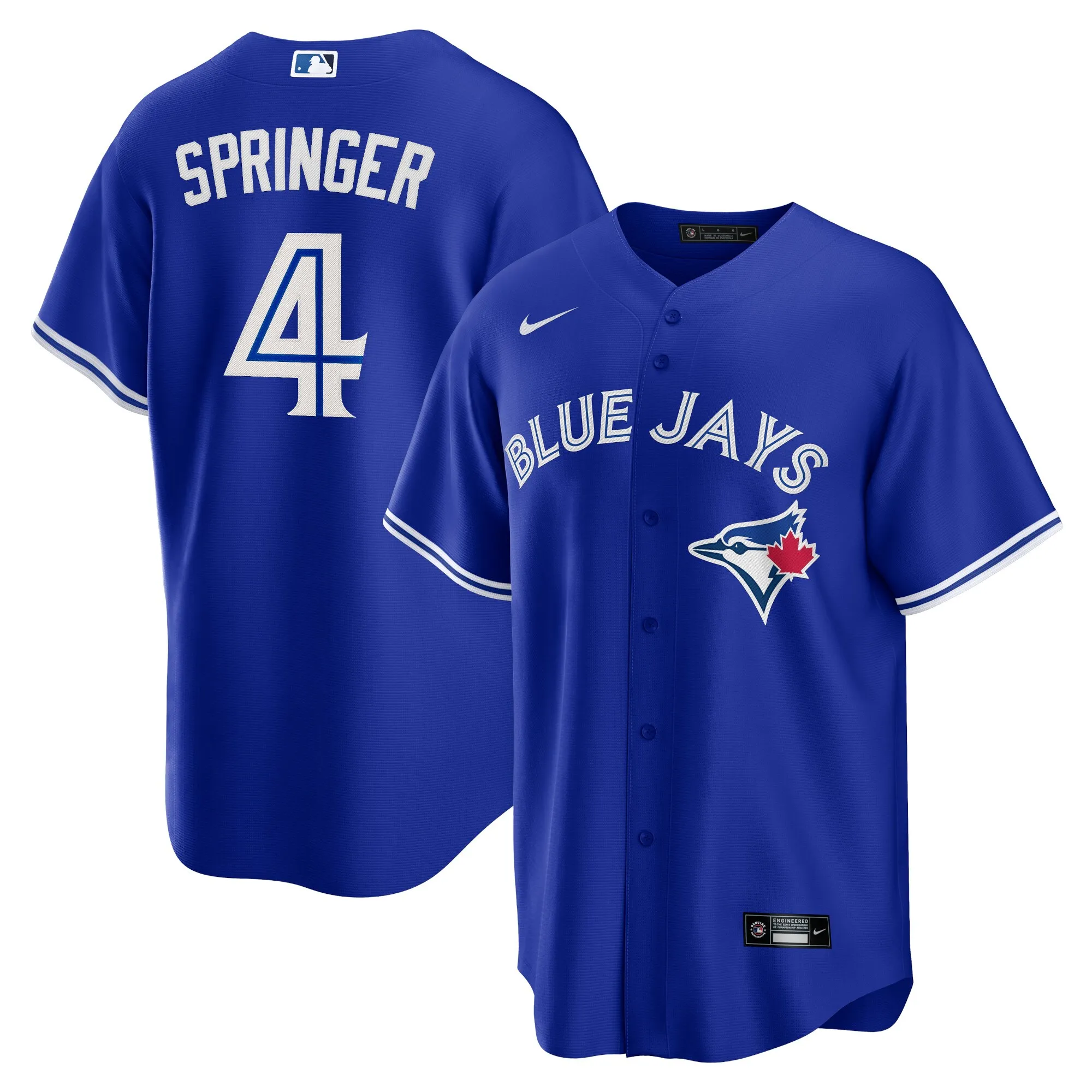 George Springer Toronto Blue Jays Nike Alternate 2 Replica Jersey - Rush Blue
