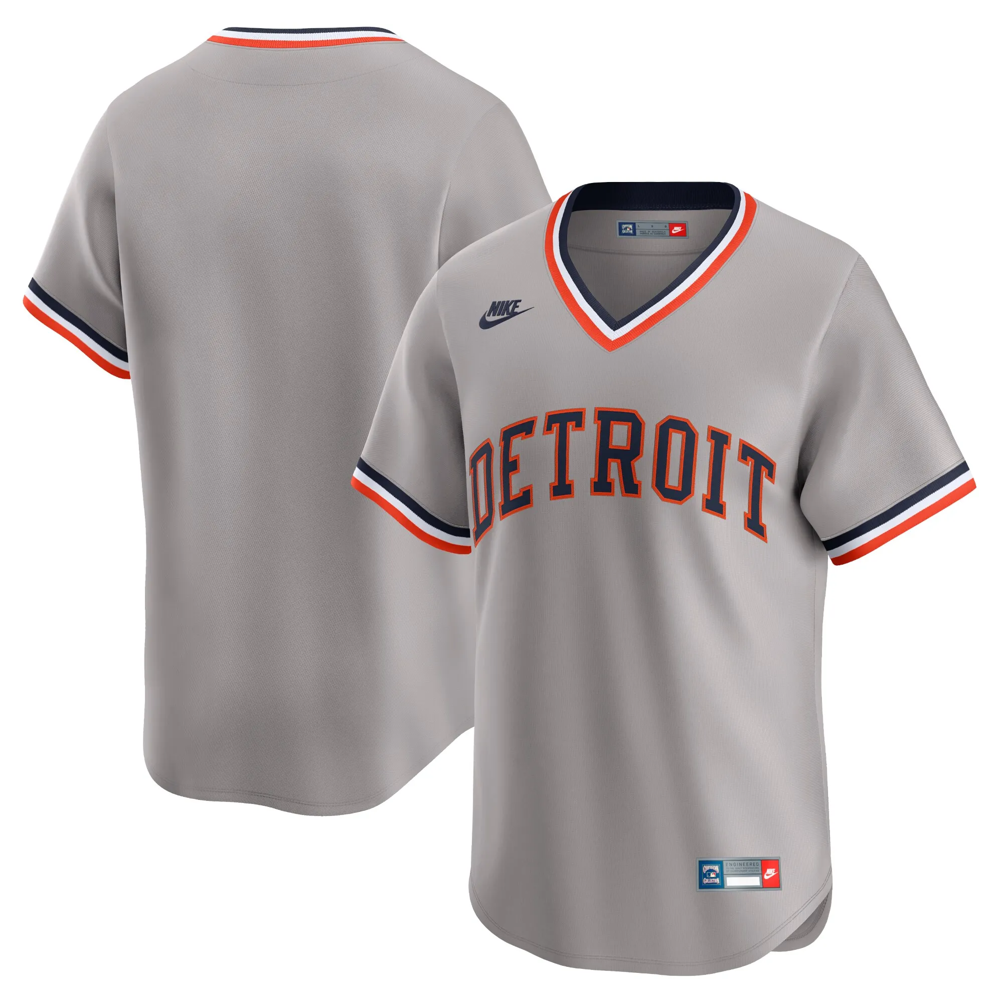 Detroit Tigers Nike Cooperstown Collection Limited Jersey - Gray