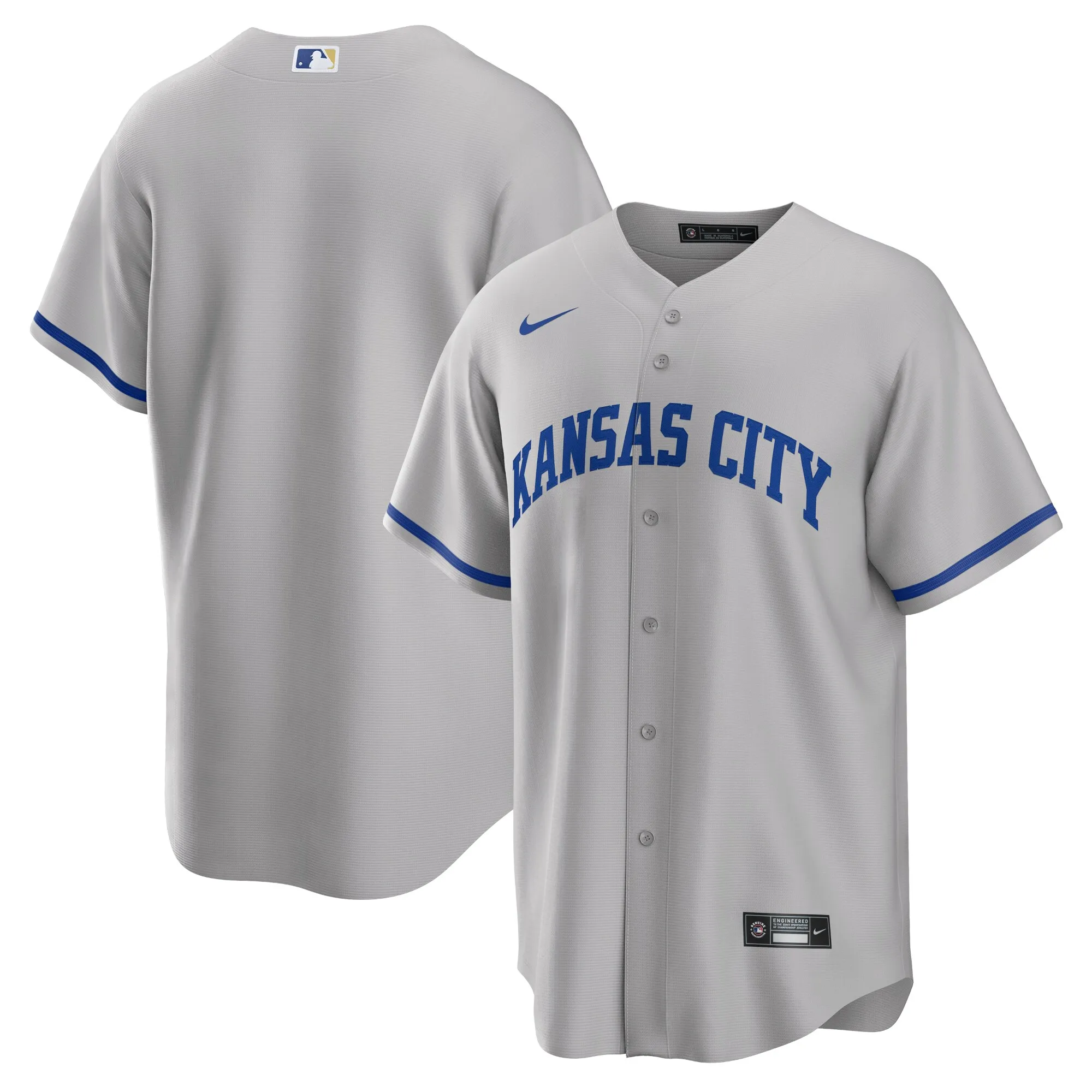 Kansas City Royals Nike Road Replica Team Jersey - Gray