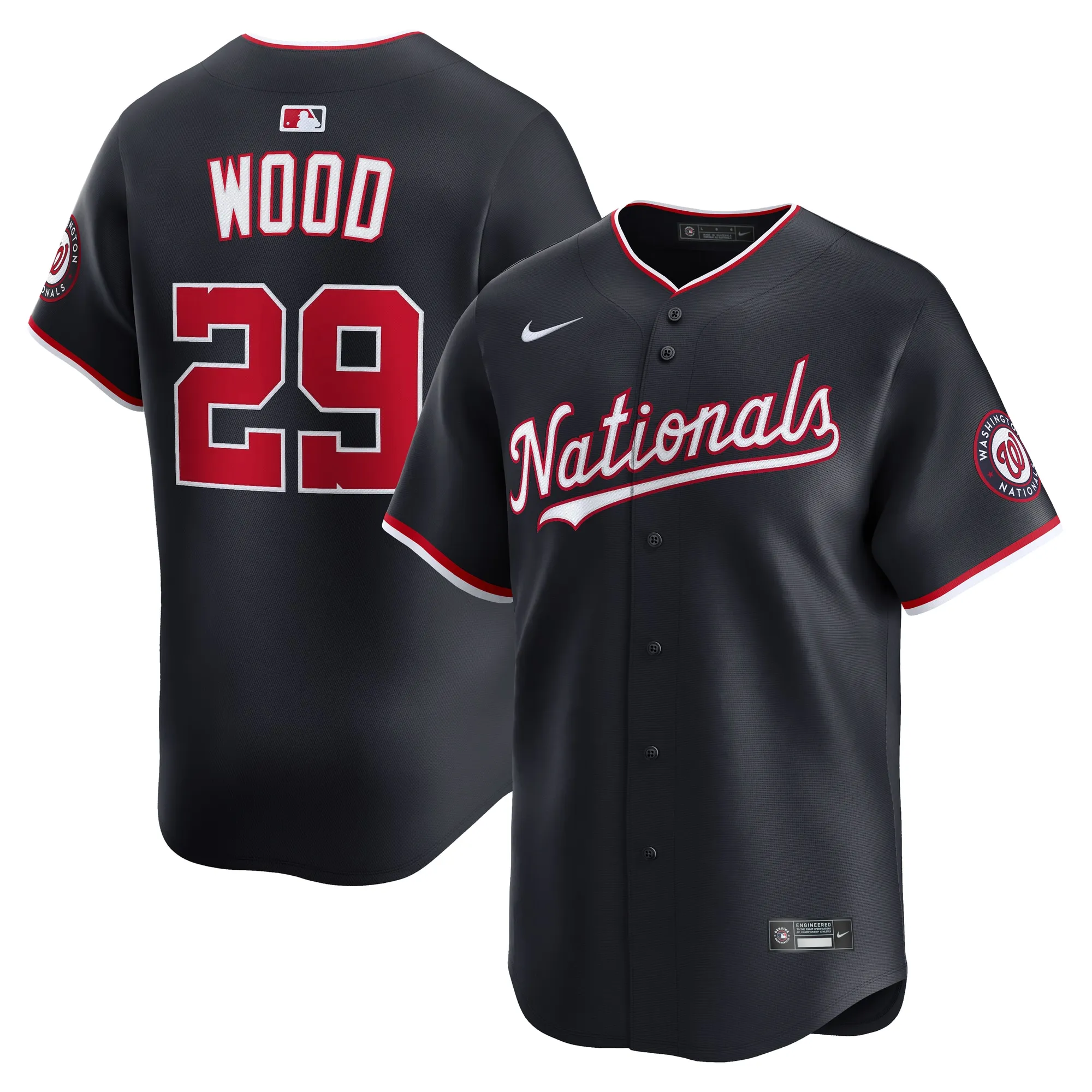 James Wood Washington Nationals Nike Alternate Limited Jersey - Navy