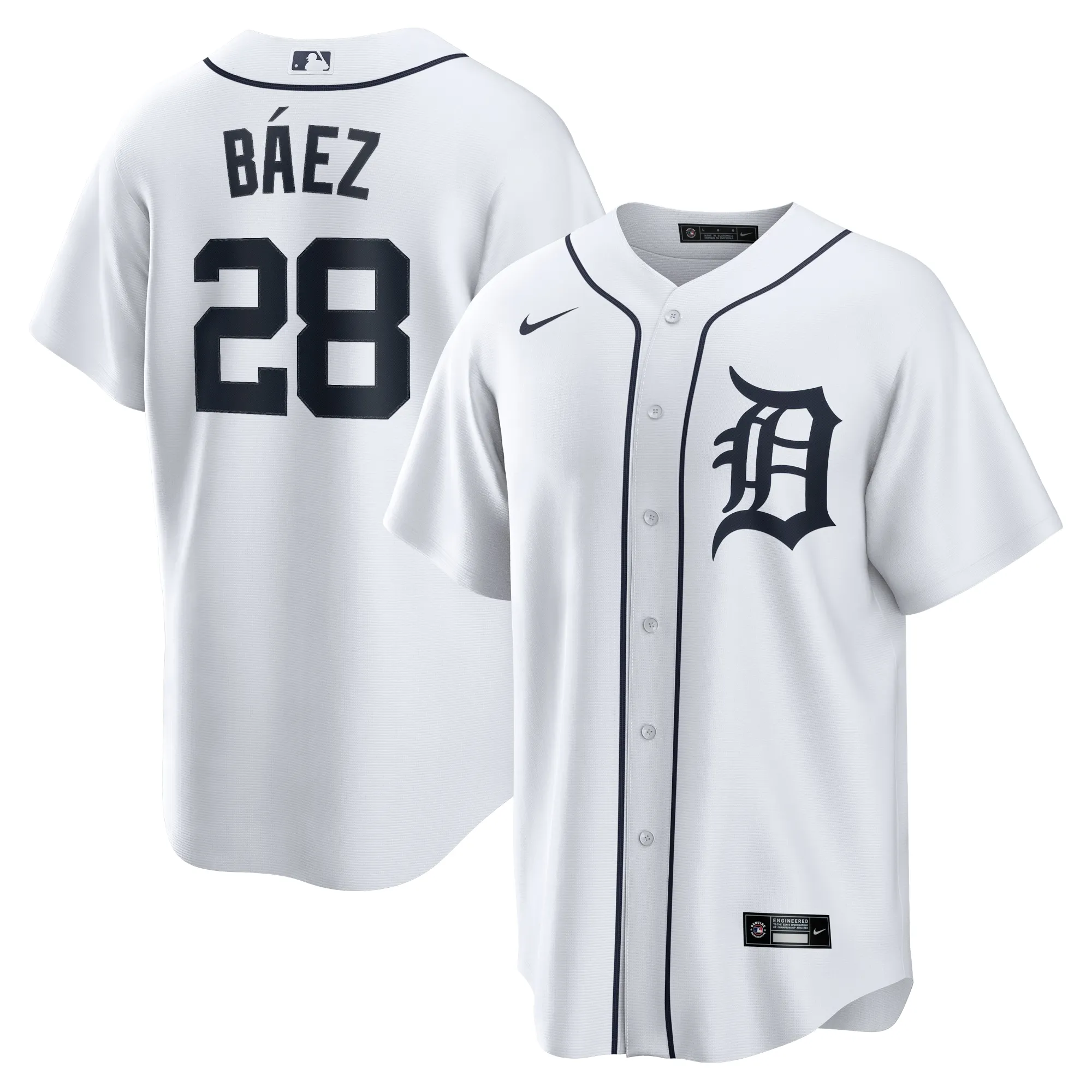 Javier Baez Detroit Tigers Nike Home Replica Player Jersey - White