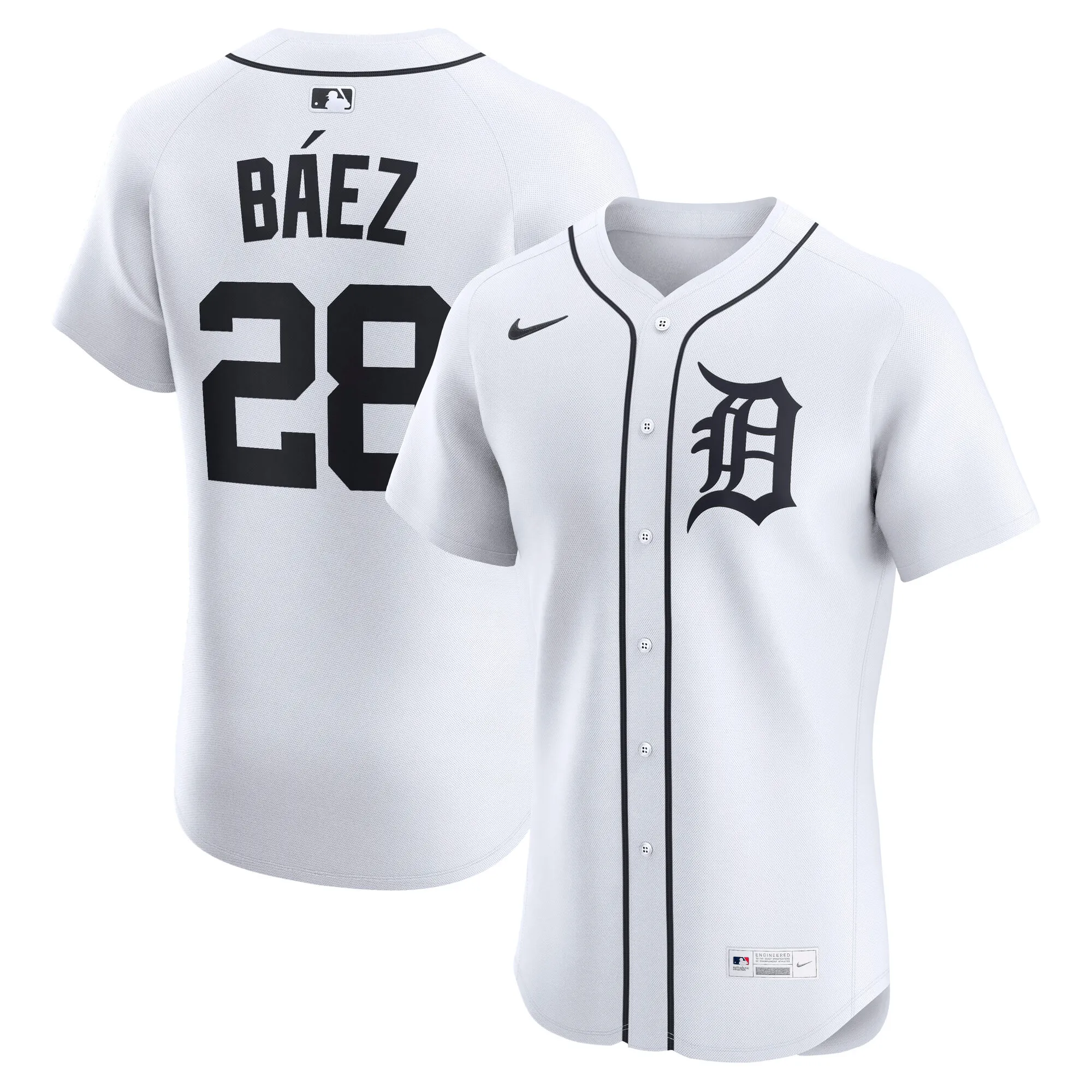 Javier Báez Detroit Tigers Nike Home Elite Jersey - White