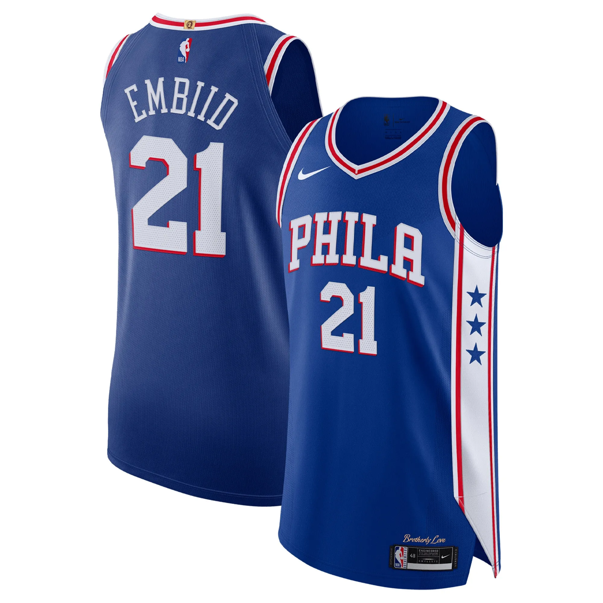 Joel Embiid Philadelphia 76ers Nike Authentic Jersey - Icon Edition - Royal