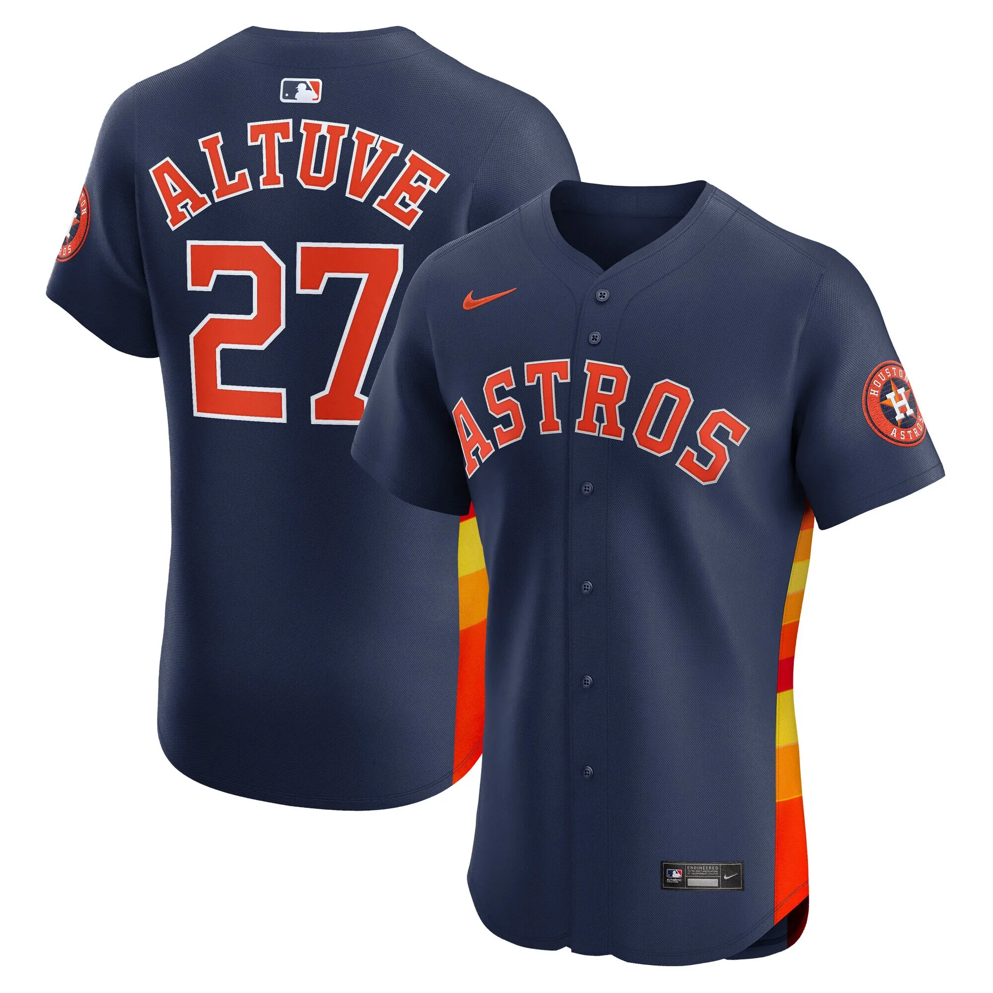 Jose Altuve Houston Astros Nike Alternate 2 Elite Player Jersey - Navy