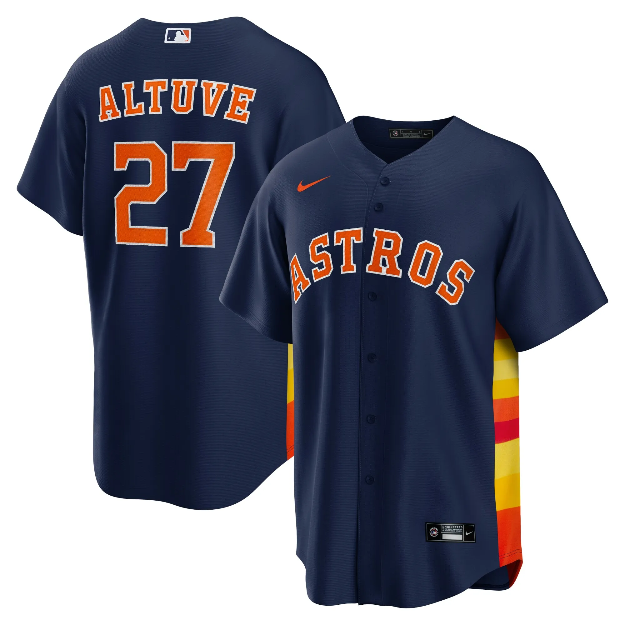 Jose Altuve Houston Astros Nike Alternate 2 Replica Jersey - Navy