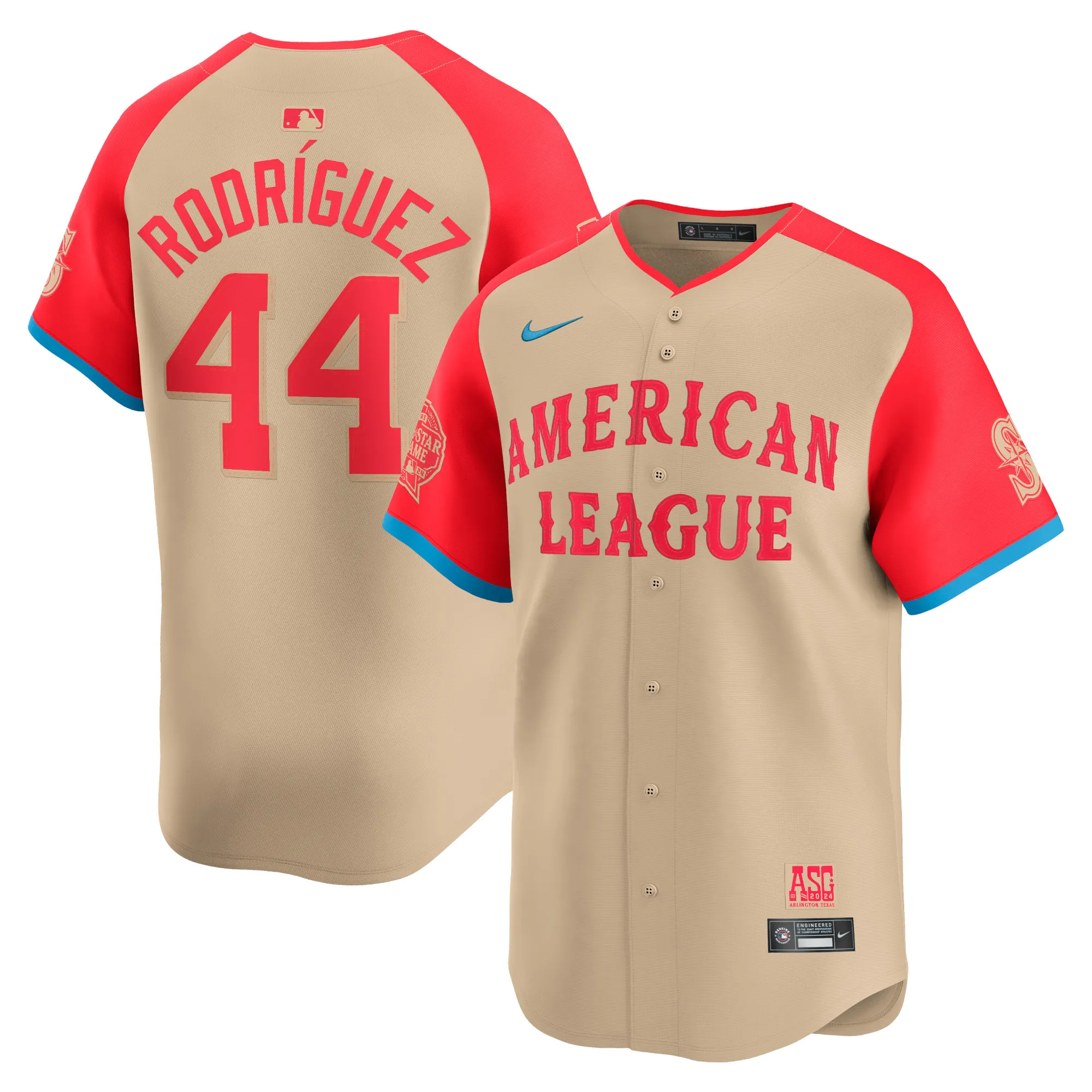 Julio Rodríguez American League Nike 2024 MLB All-Star Game Limited Player Jersey - Cream