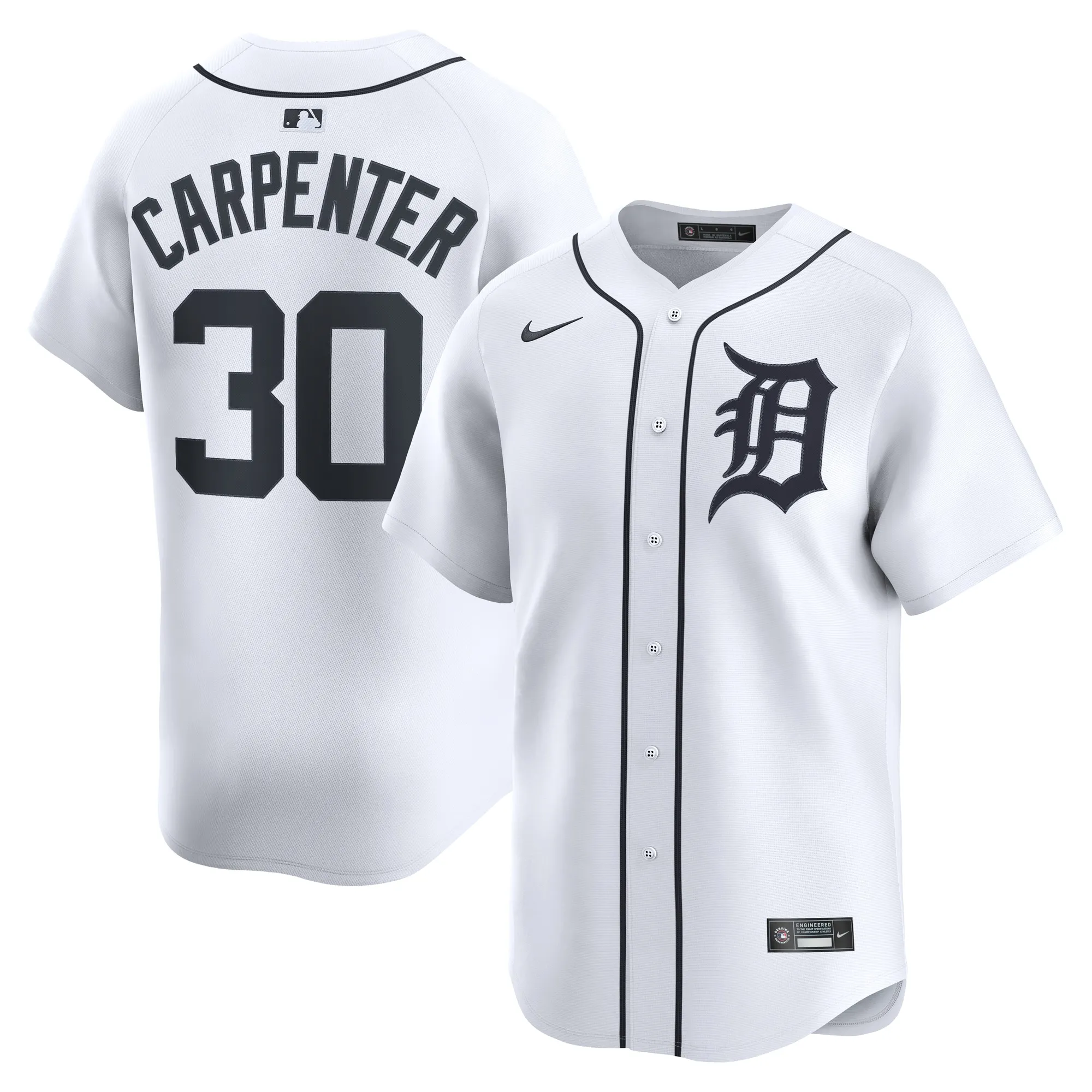 Kerry Carpenter Detroit Tigers Nike Home Limited Player Jersey - White