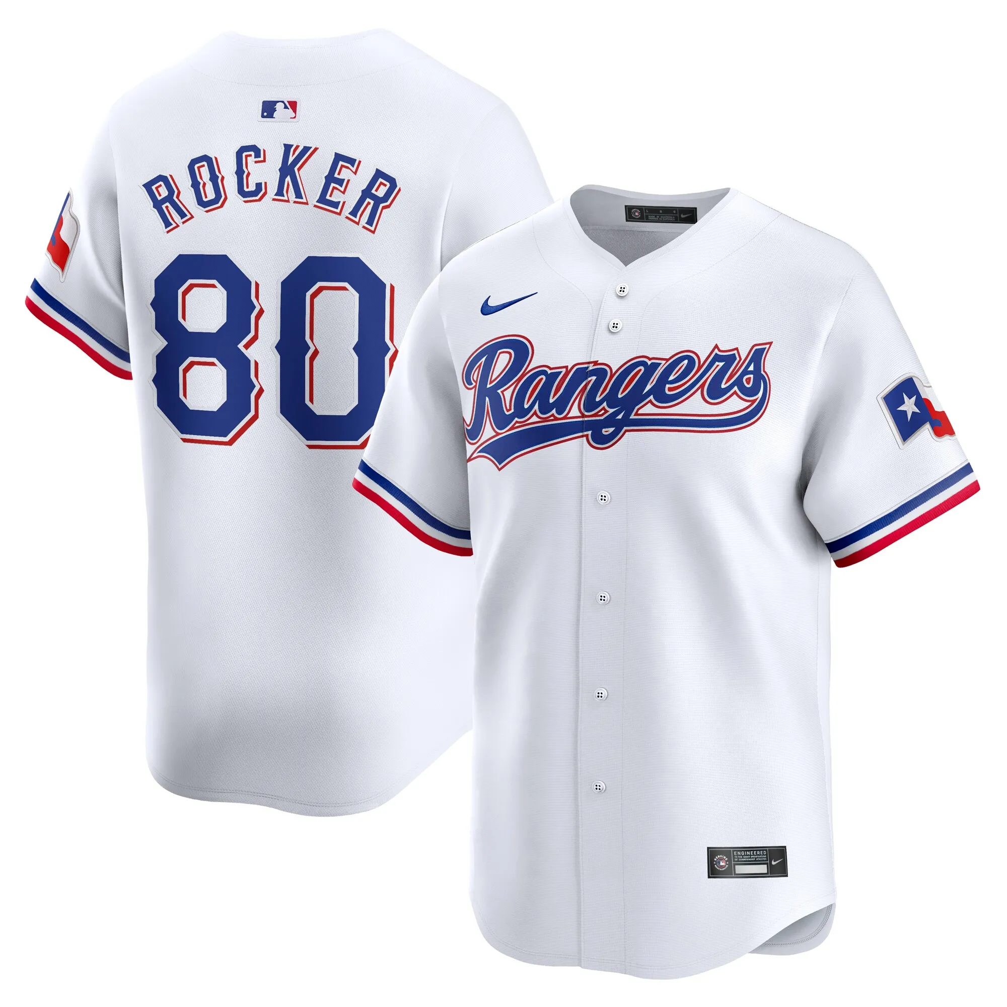 Kumar Rocker Texas Rangers Nike Home Limited Player Jersey - White