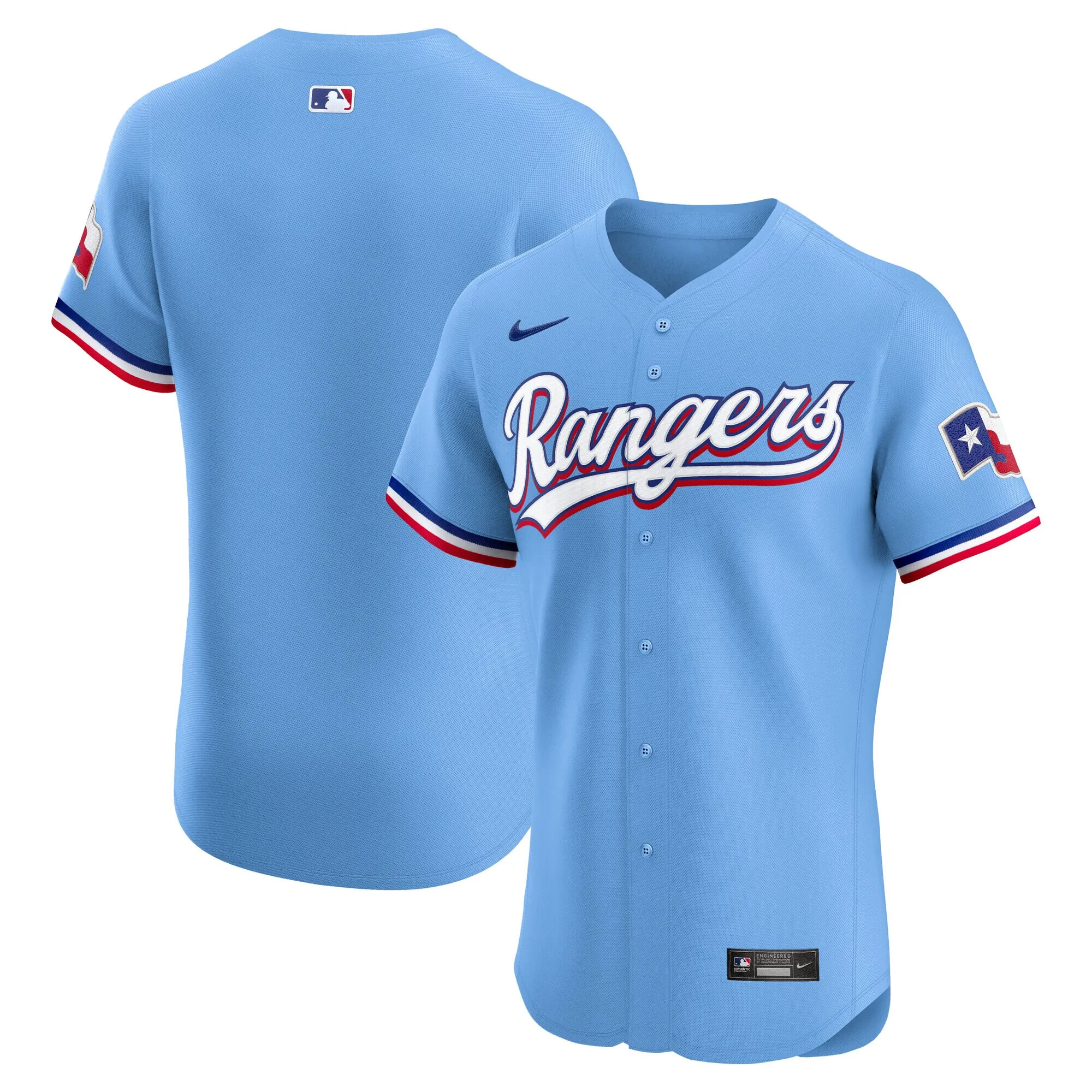 Texas Rangers Nike Alternate Elite Jersey - Light Blue
