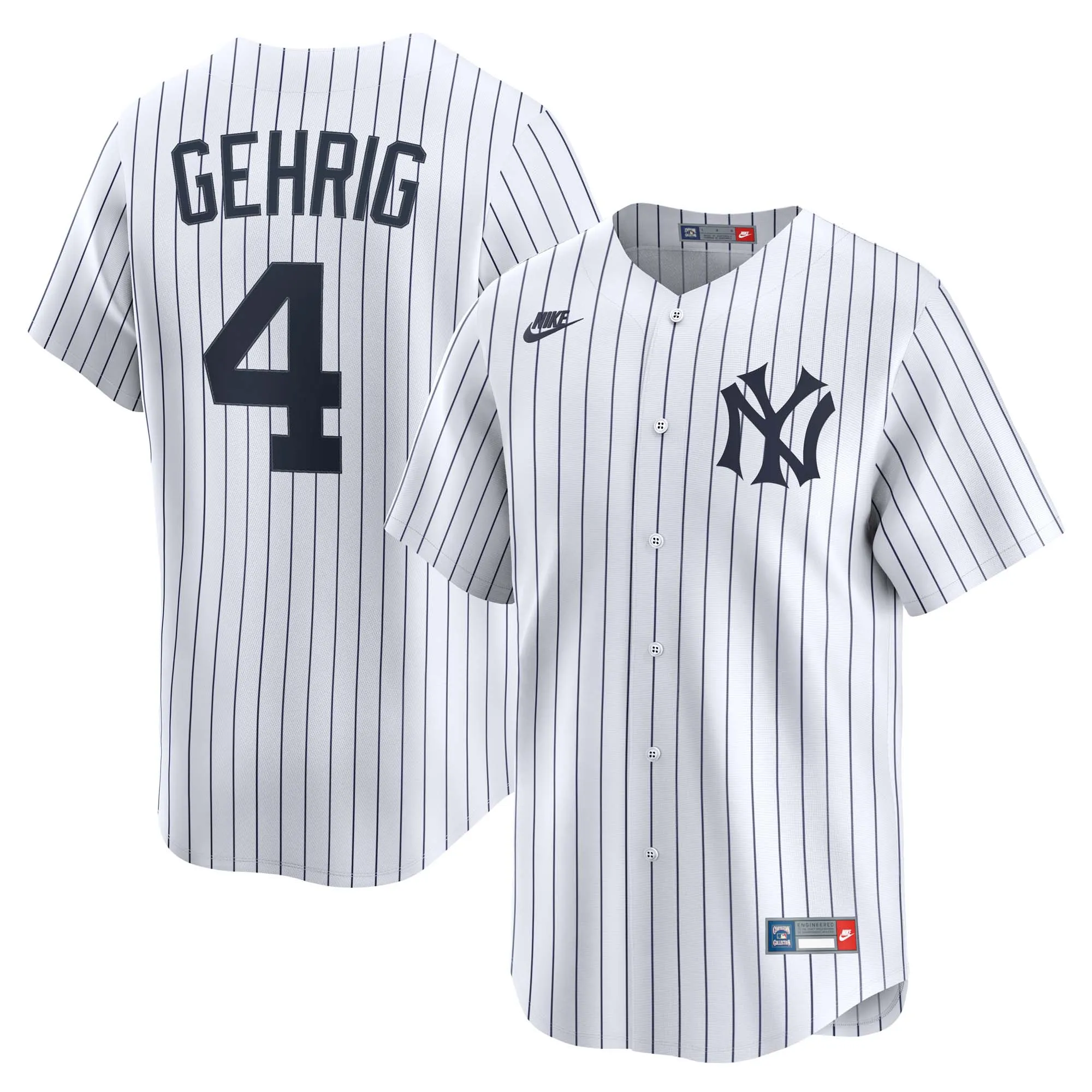 Lou Gehrig New York Yankees Nike Throwback Cooperstown Collection Limited Jersey - White