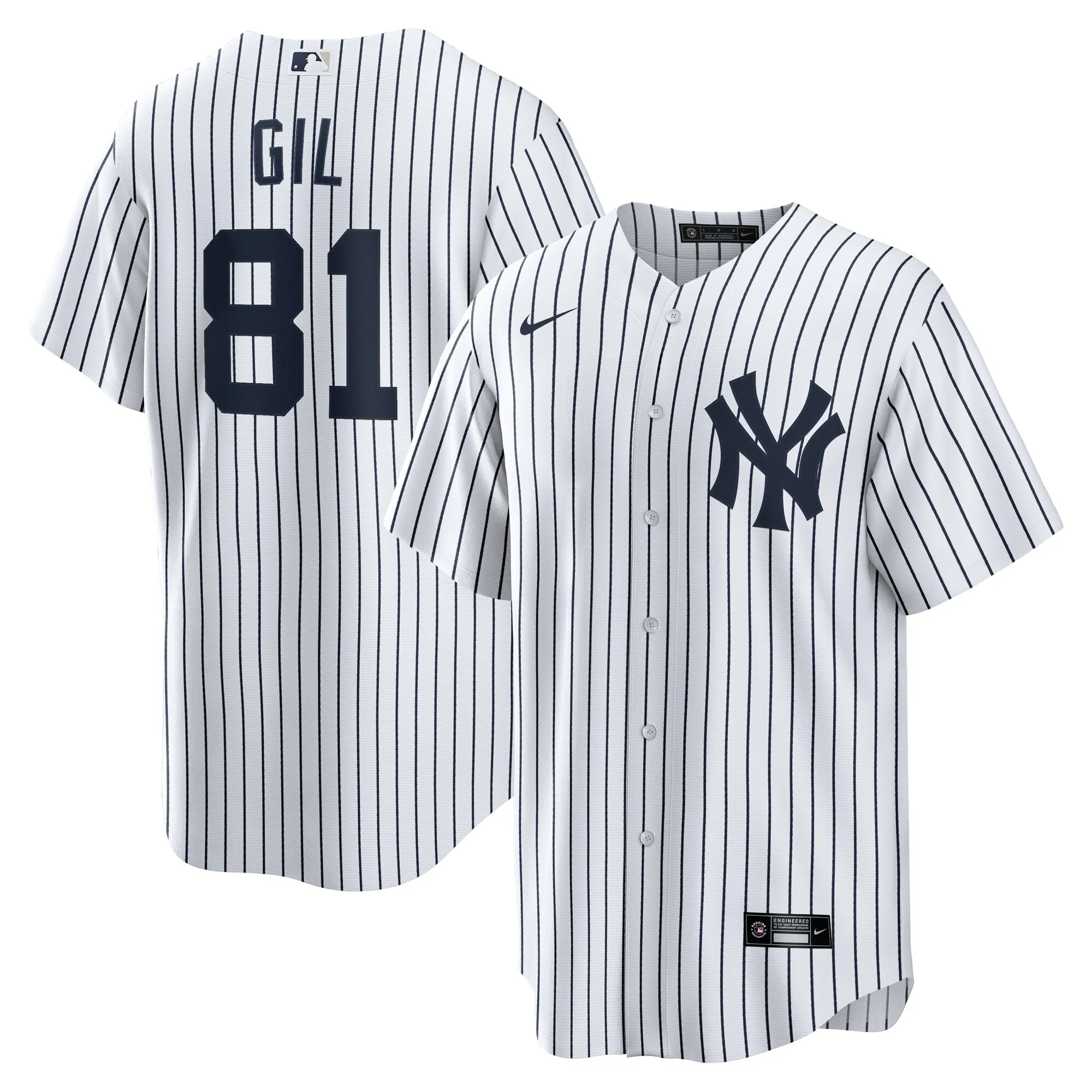 Luis Gil New York Yankees Nike Home Replica Jersey - White